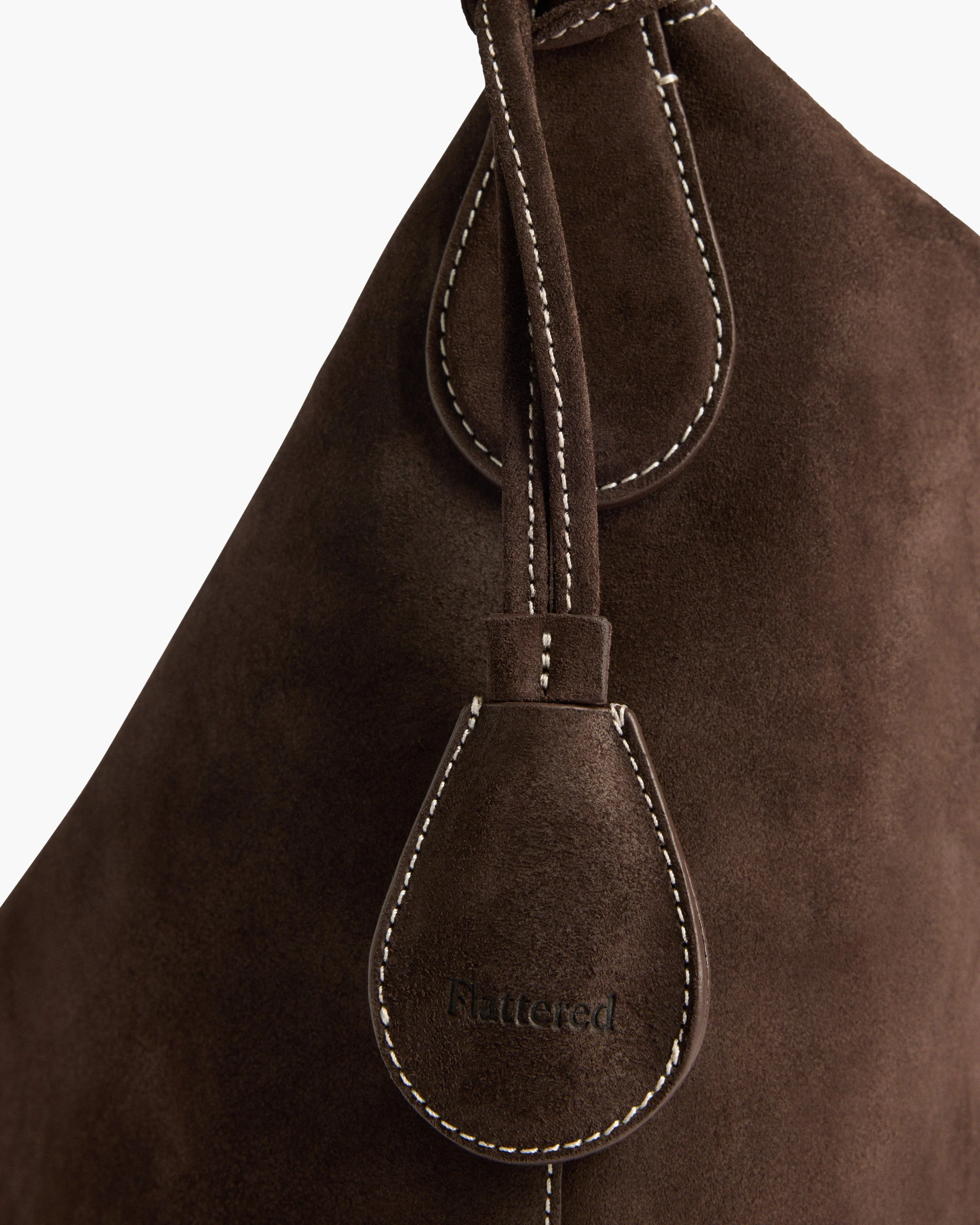 Alda Grande Shoulder Bag Suede Chocolate - Image 3