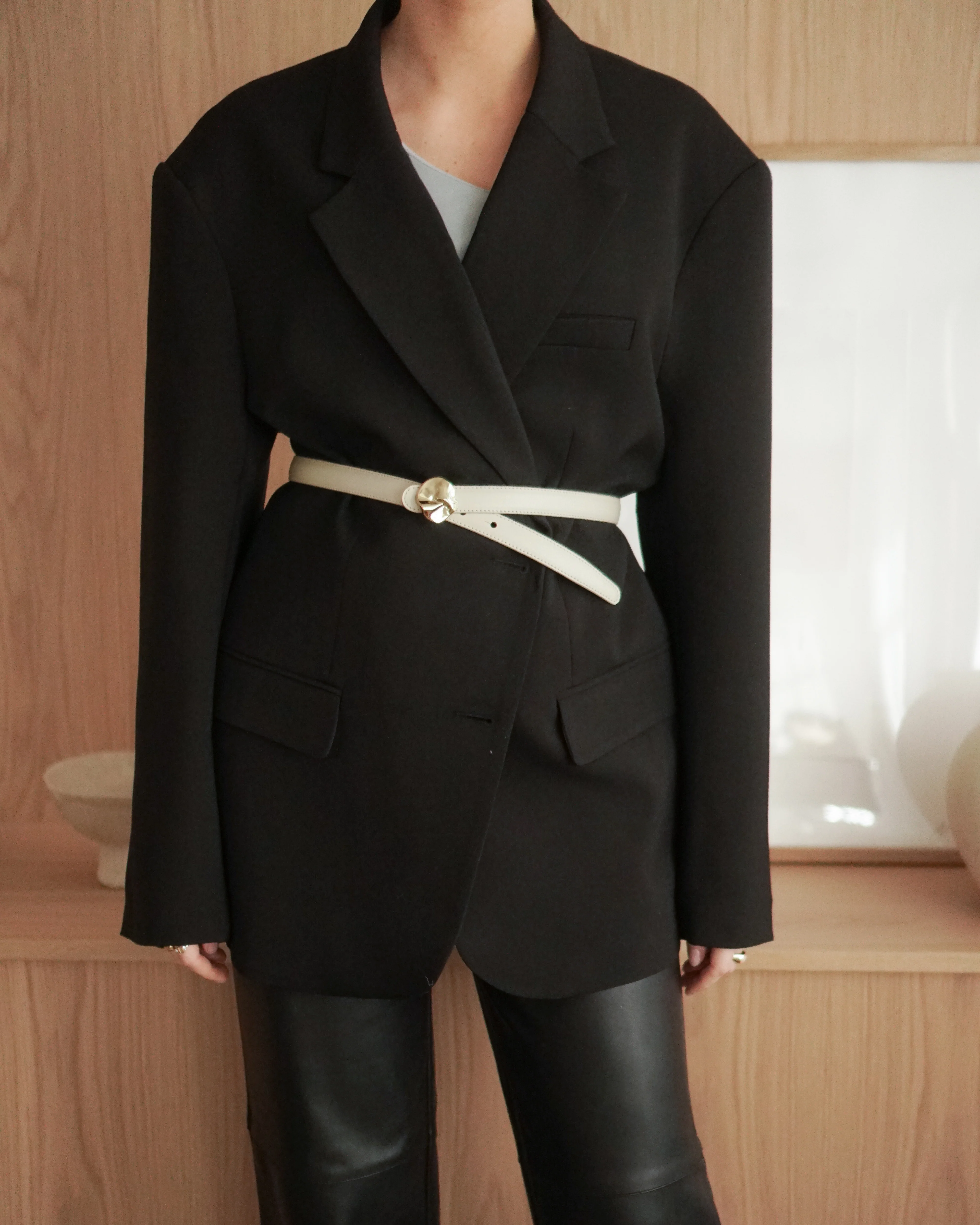 Brie Belt Leather Black - Image 5
