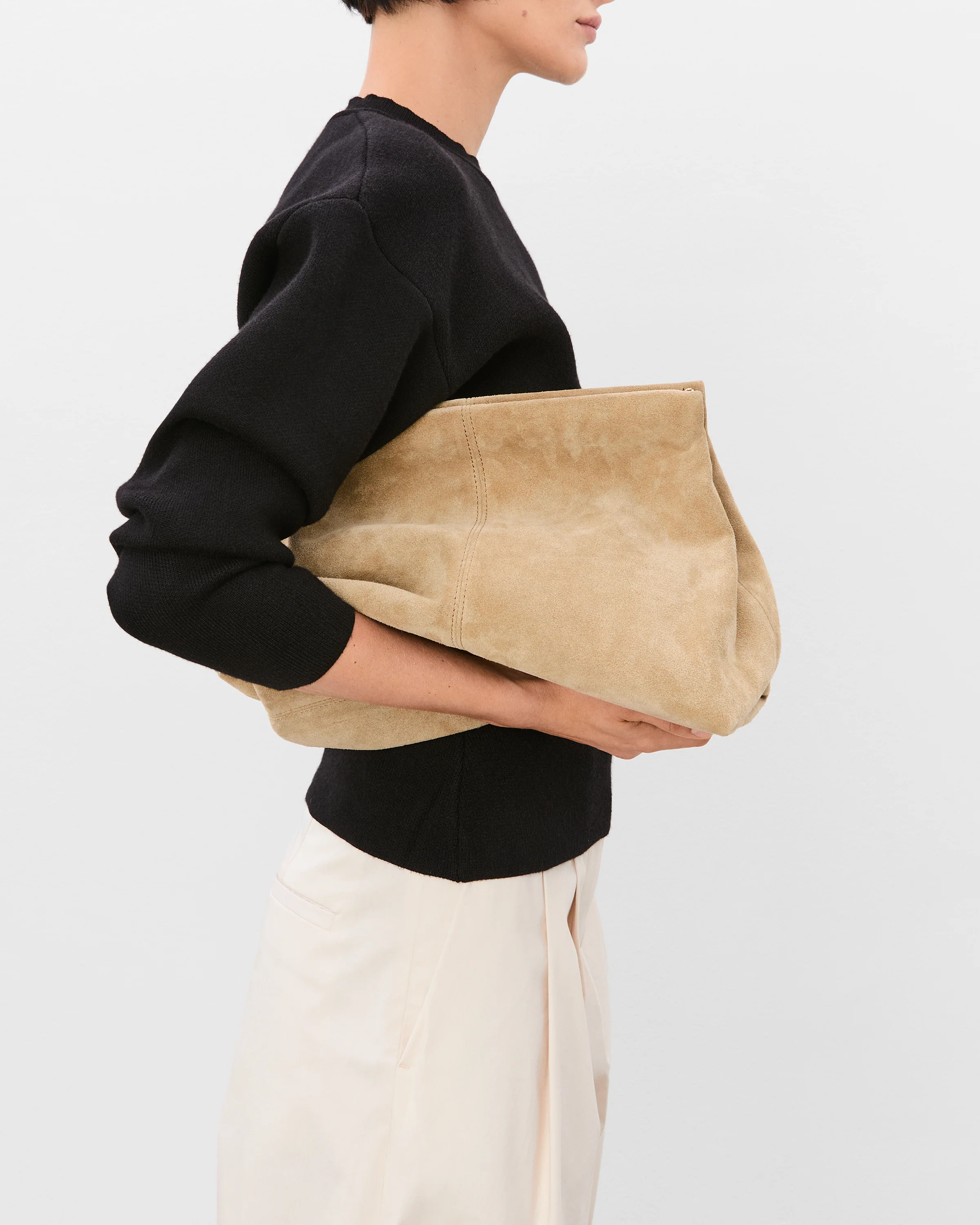 Clay Clutch Suede Sand - Image 3