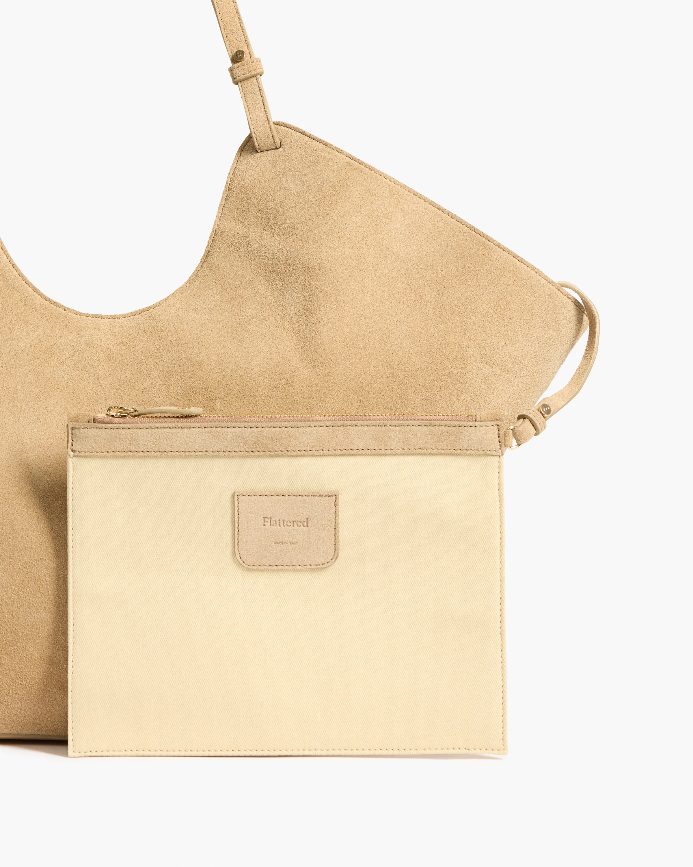 Dahlia Tote Bag Suede Sand - Image 5