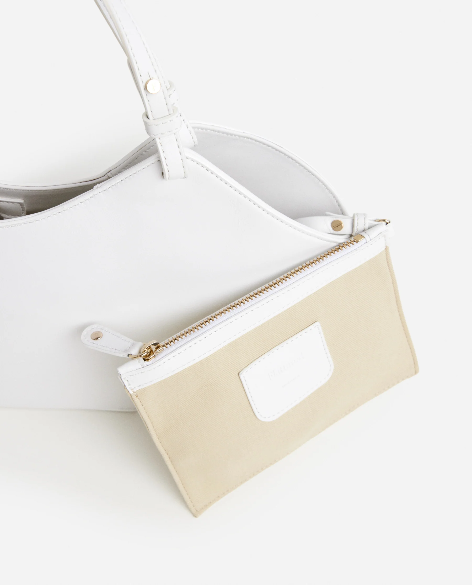 Dilba Mini Tote Bag Leather White - Image 4