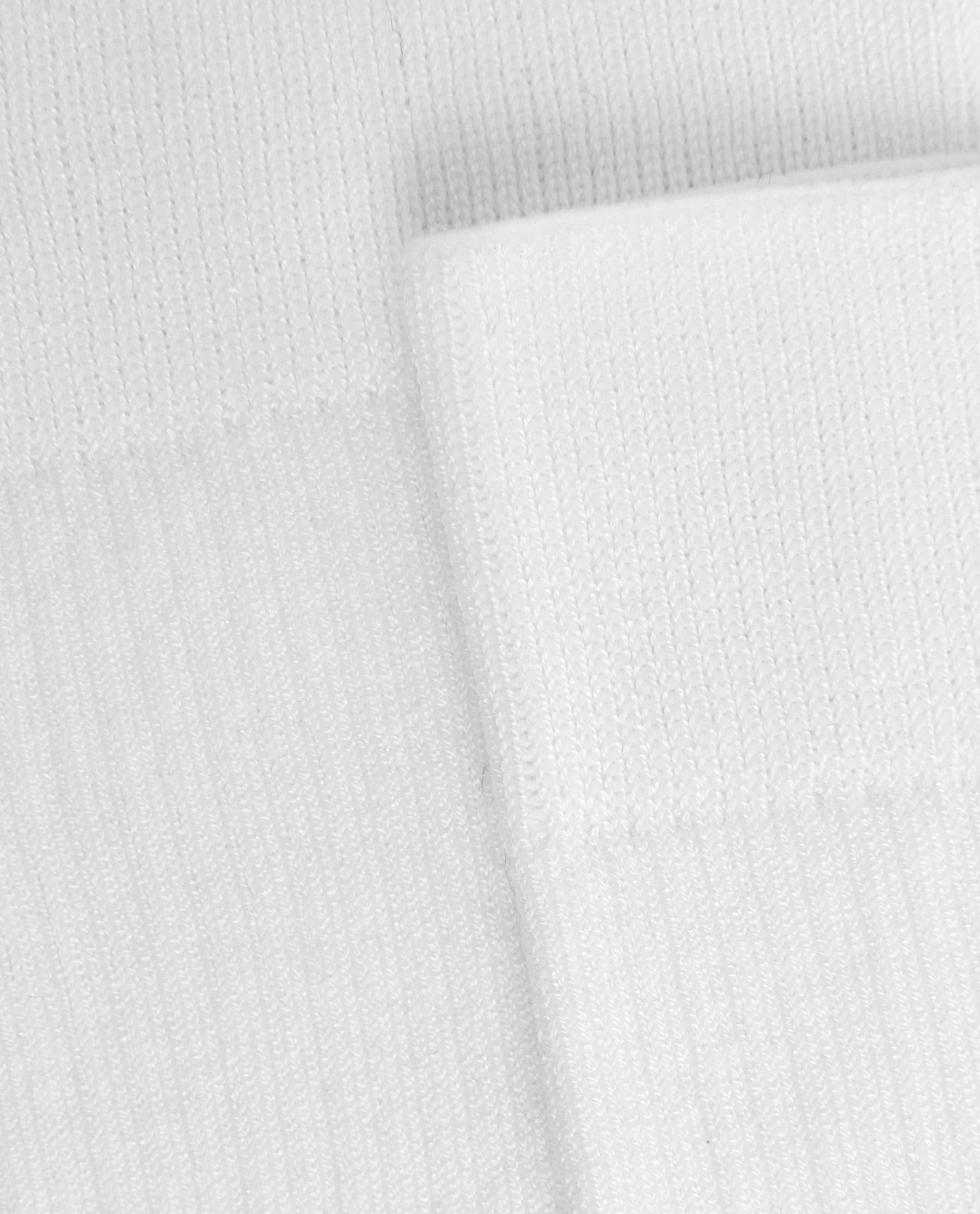 Flattered Sock Woven Mercerized Cotton White - Image 3
