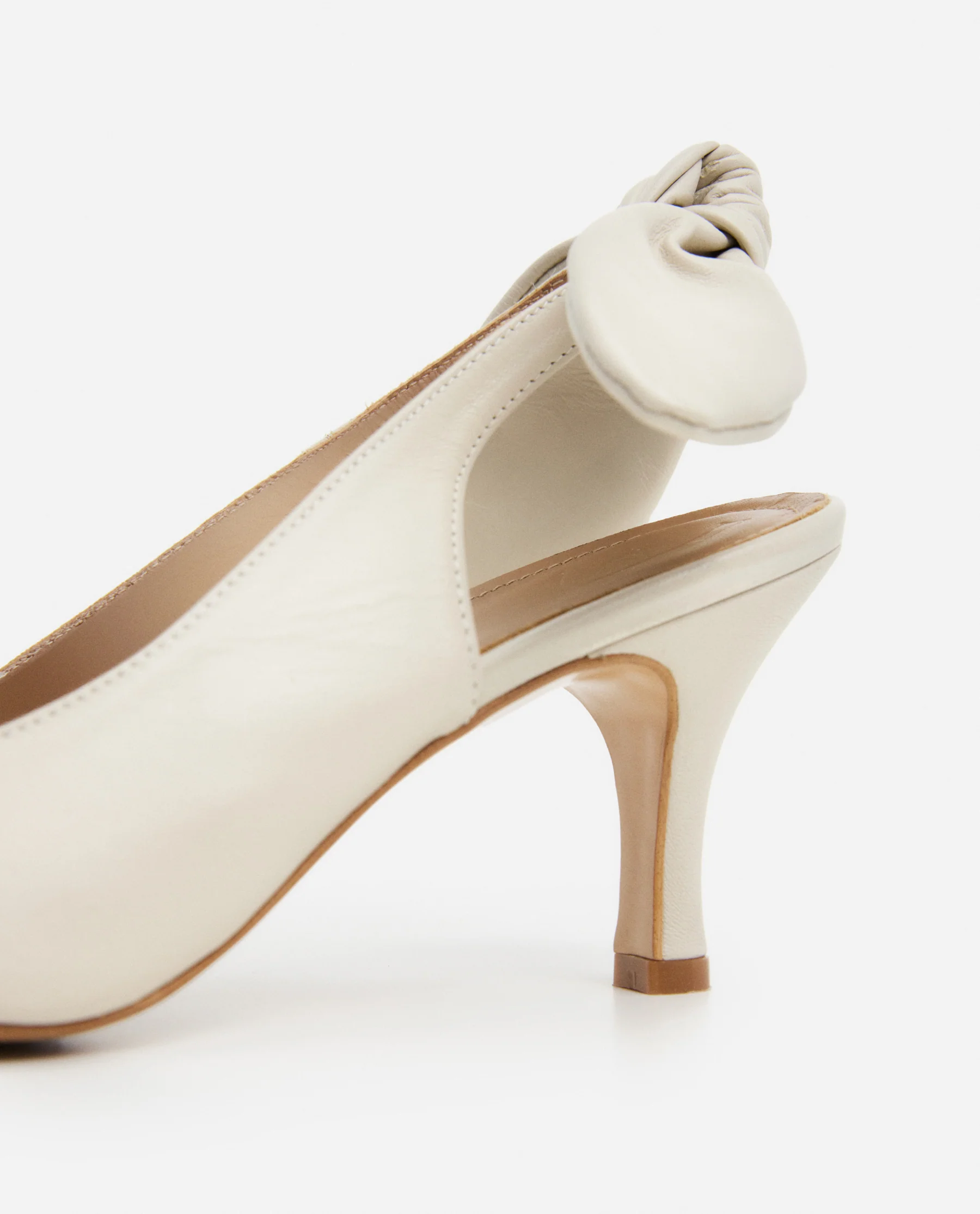 Franchesca Bow Leather Creme - Image 10