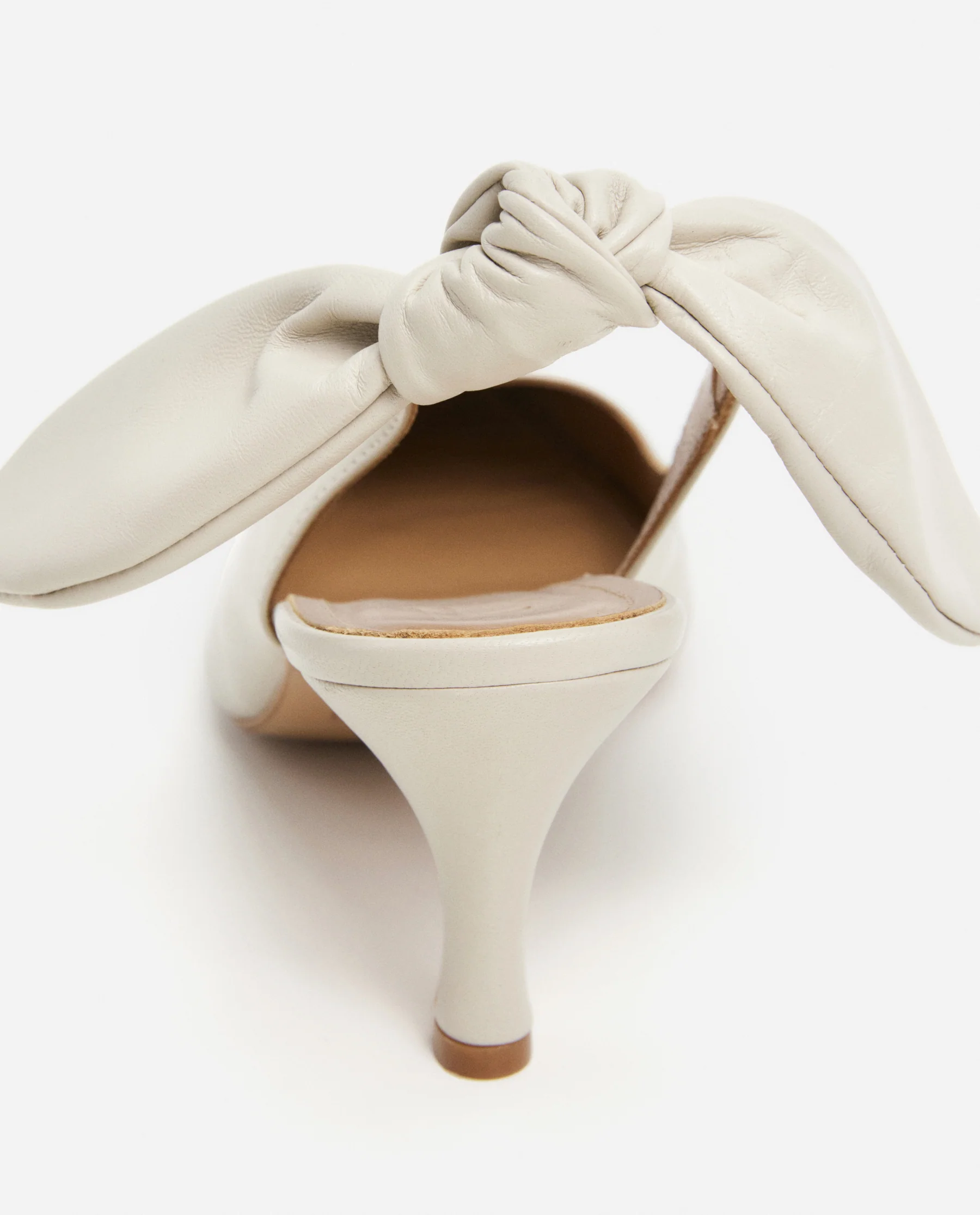 Franchesca Bow Leather Creme - Image 3