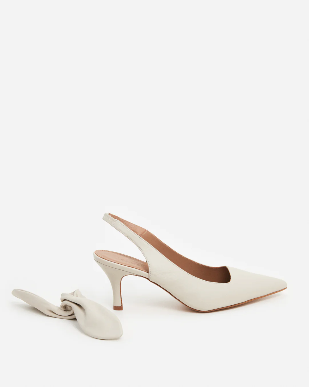 Franchesca Bow Leather Creme - Image 4