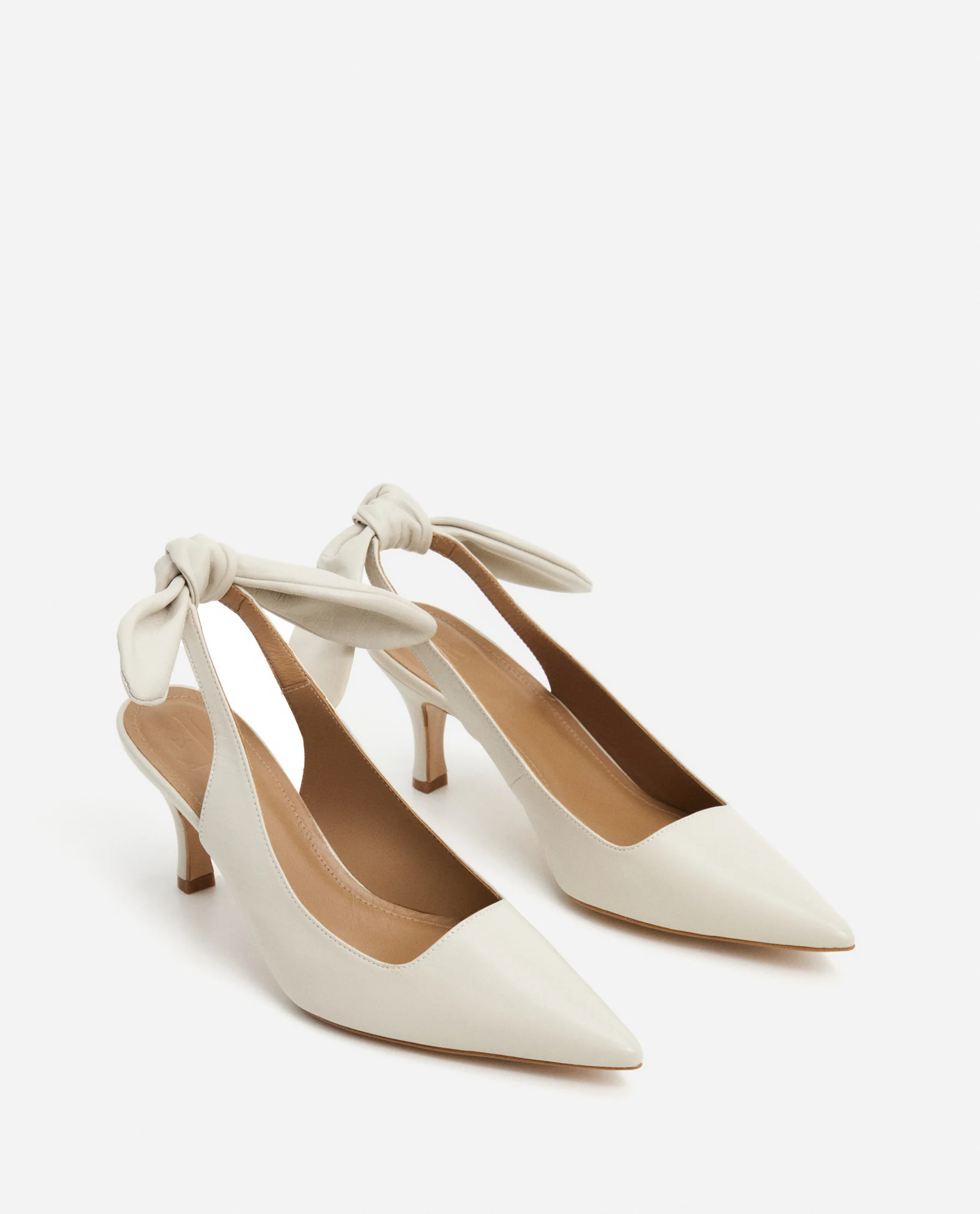Franchesca Bow Leather Creme - Image 9