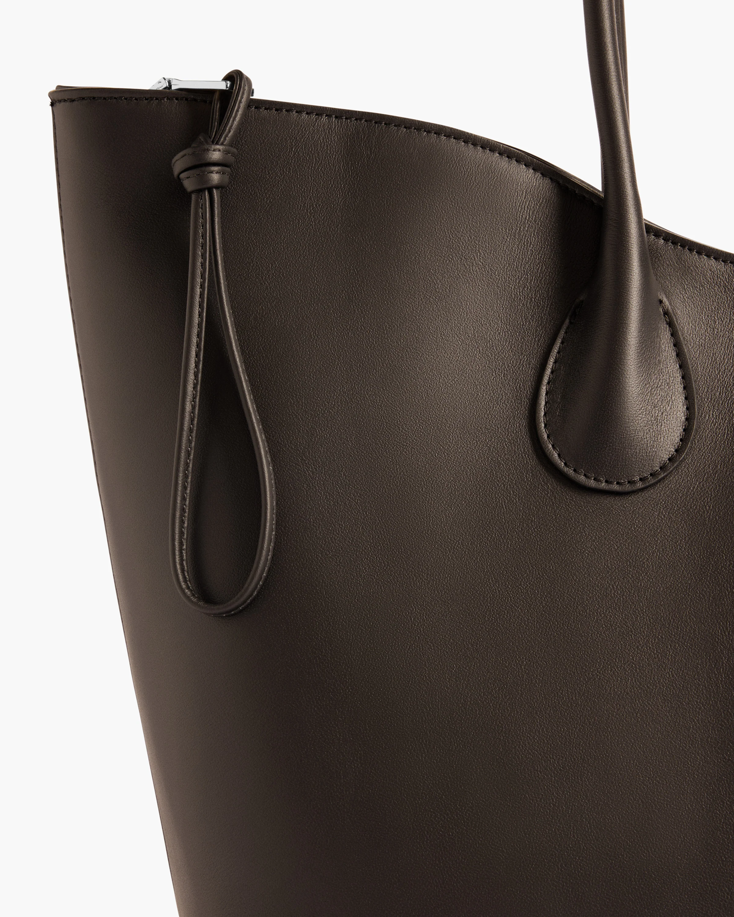 Gaia Tote Bag Leather Chocolate - Image 3