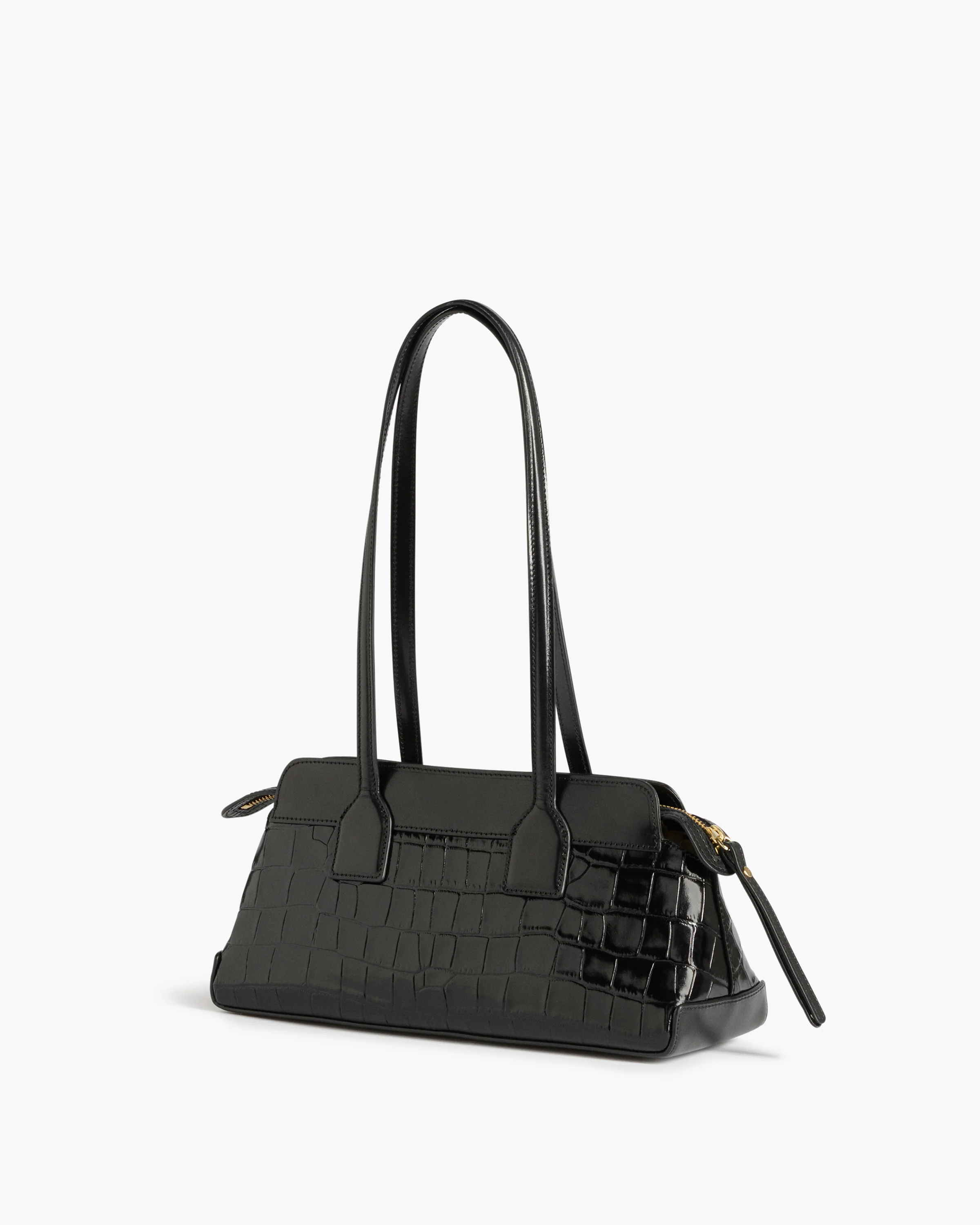 Greta Shoulder bag Leather Croco Black - Image 3