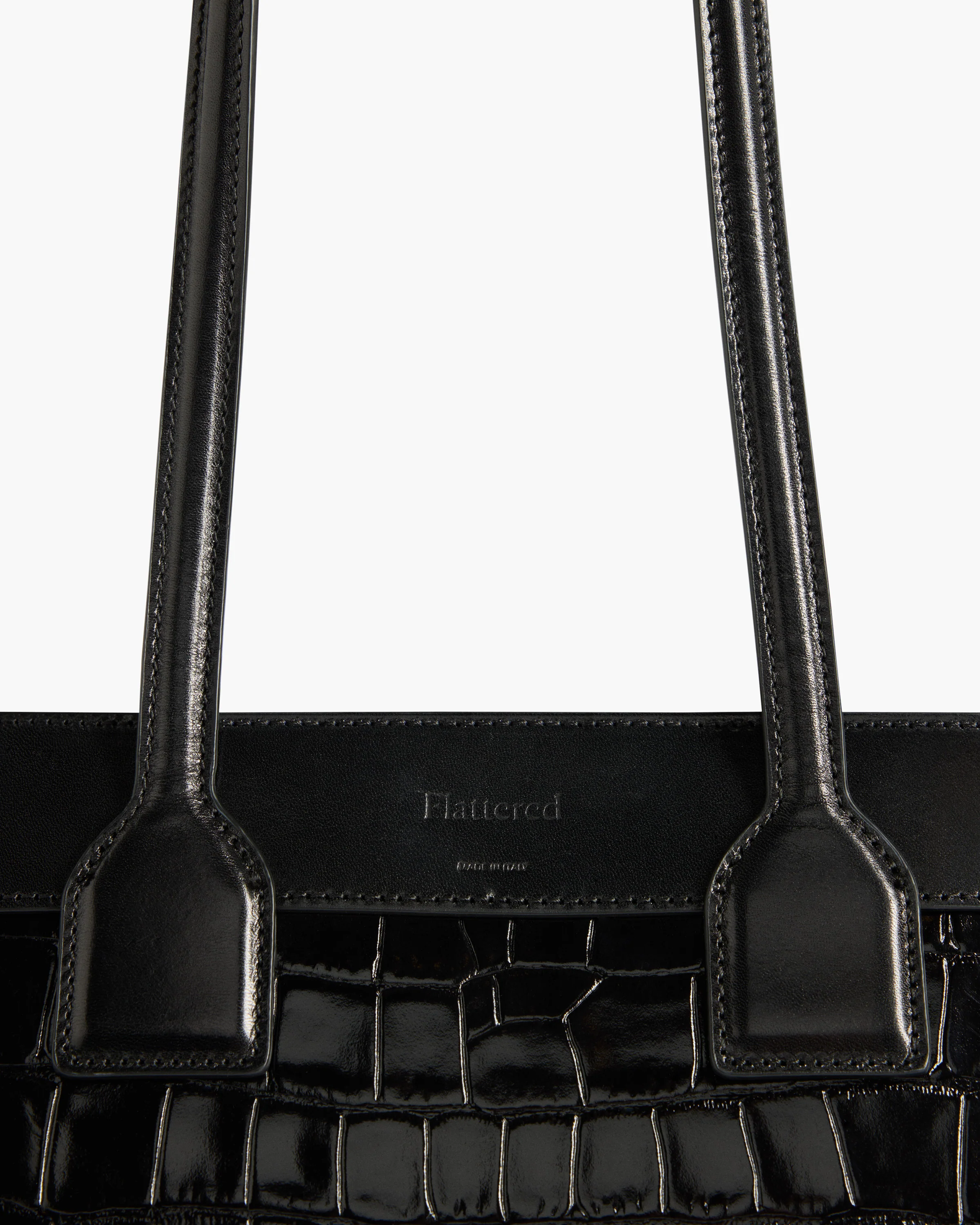 Greta Shoulder bag Leather Croco Black - Image 4