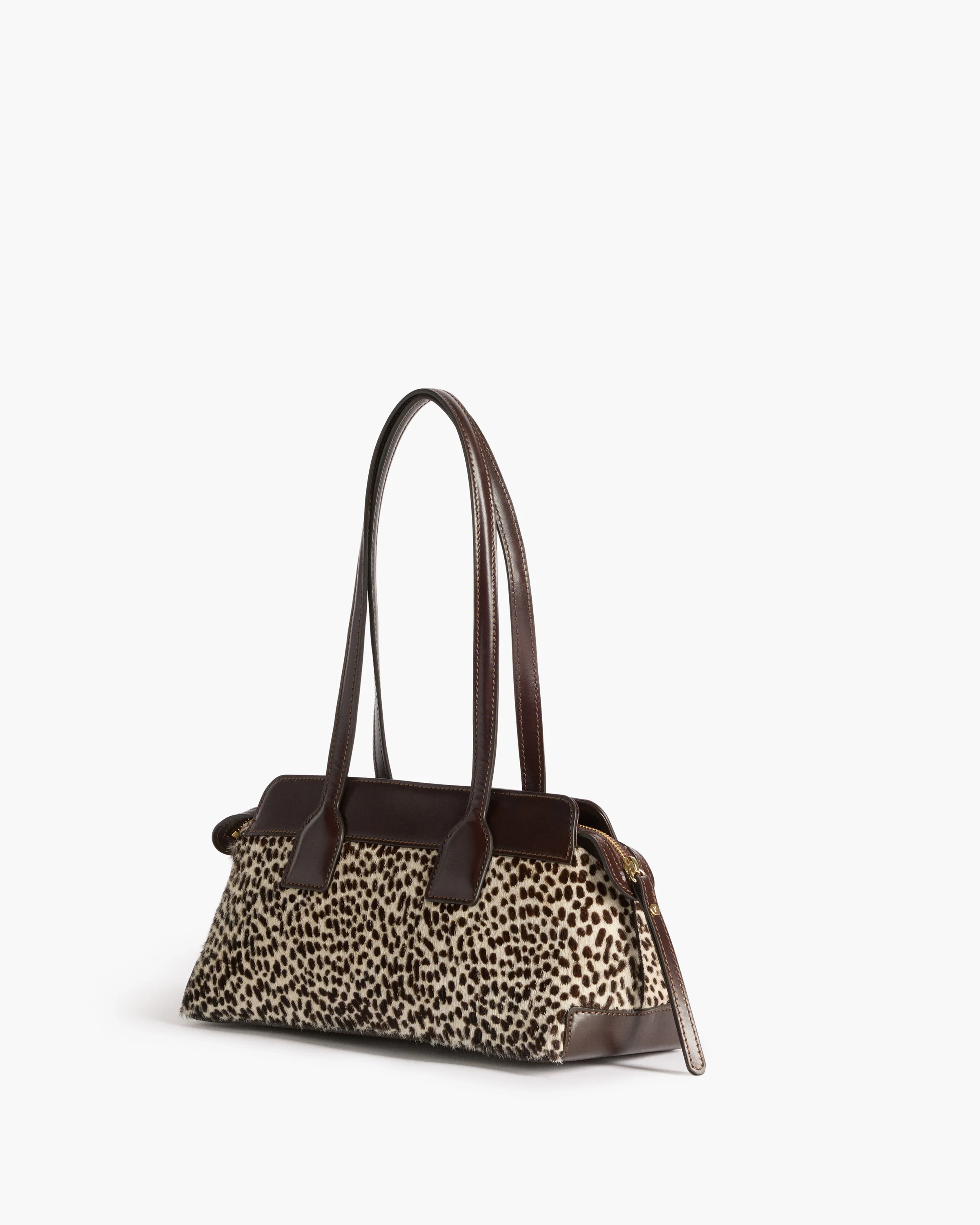 Greta Shoulder bag Leather Hair Chocolate Dot - Image 4