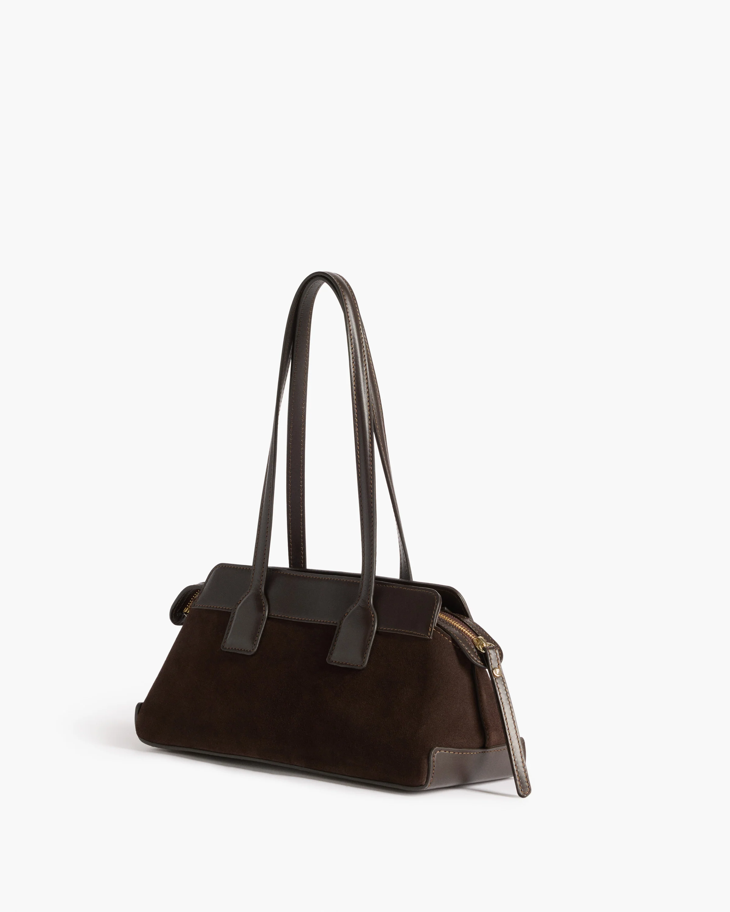 Greta Shoulder bag Suede Chocolate - Image 3