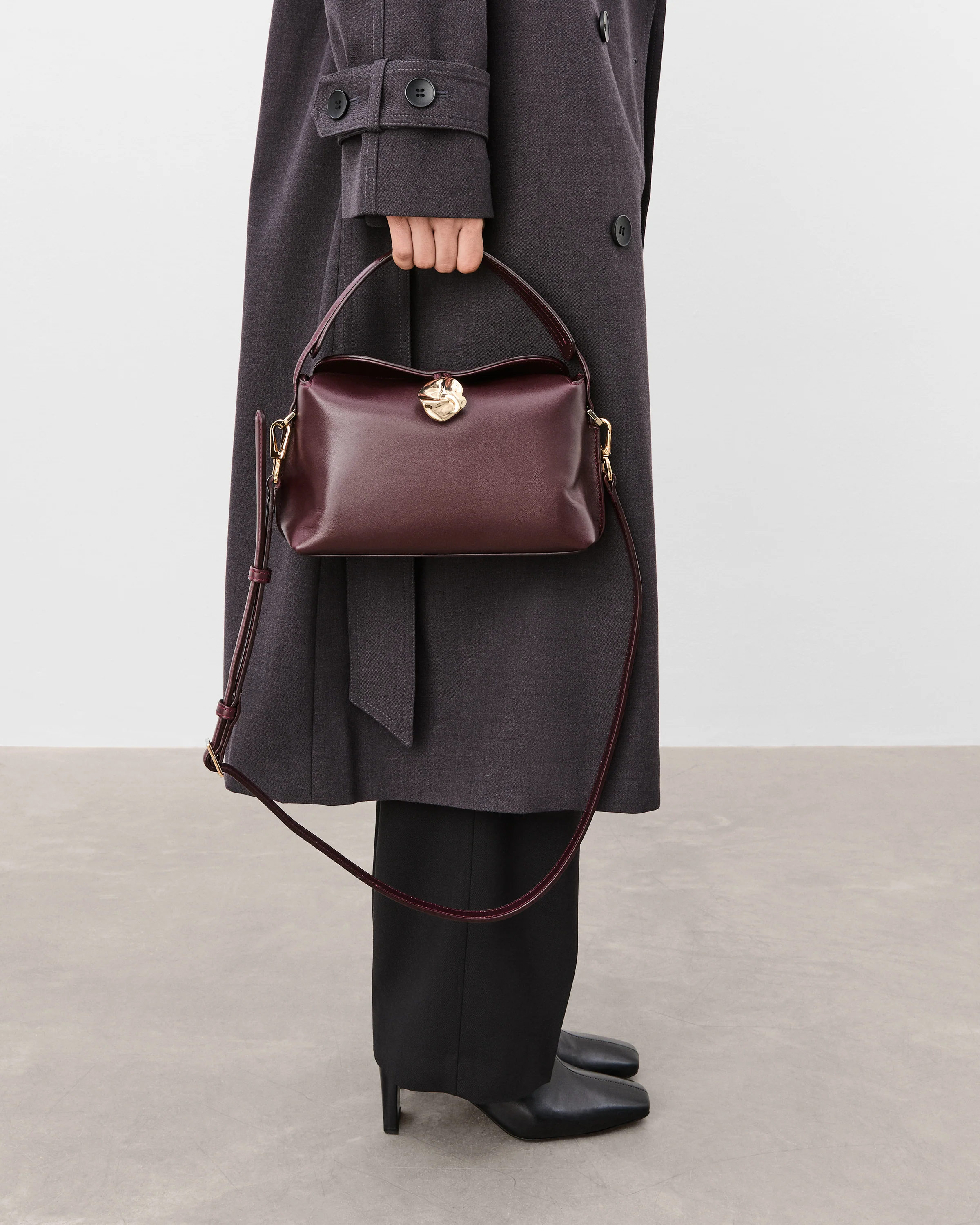 Hanna Mini Bag Leather Burgundy - Image 3