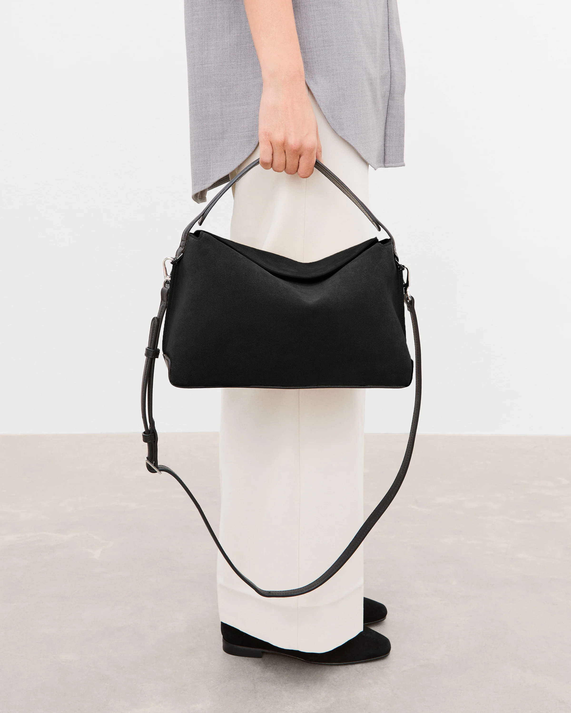 Helia Handbag Suede Black - Image 3
