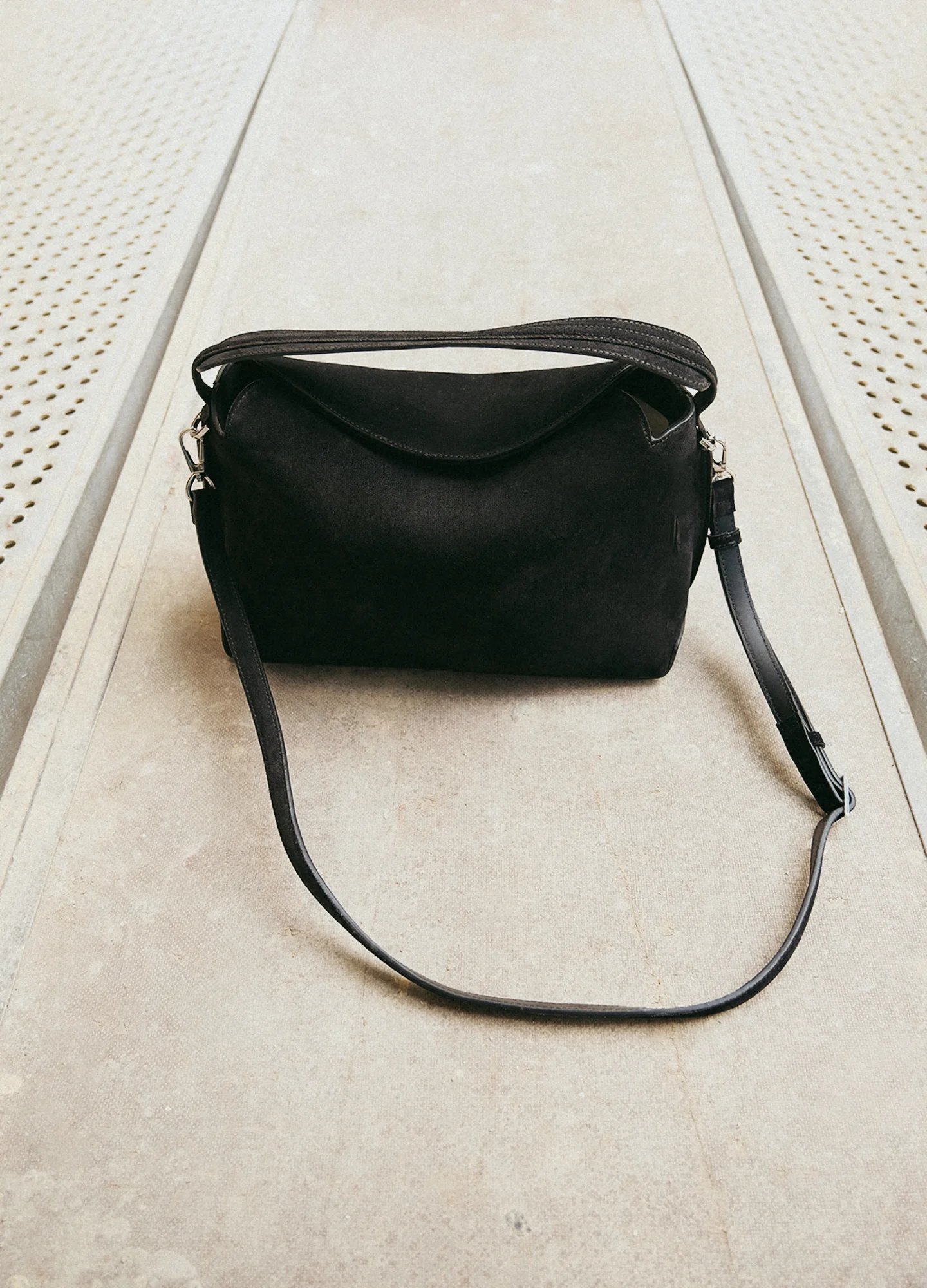 Helia Handbag Suede Black - Image 8