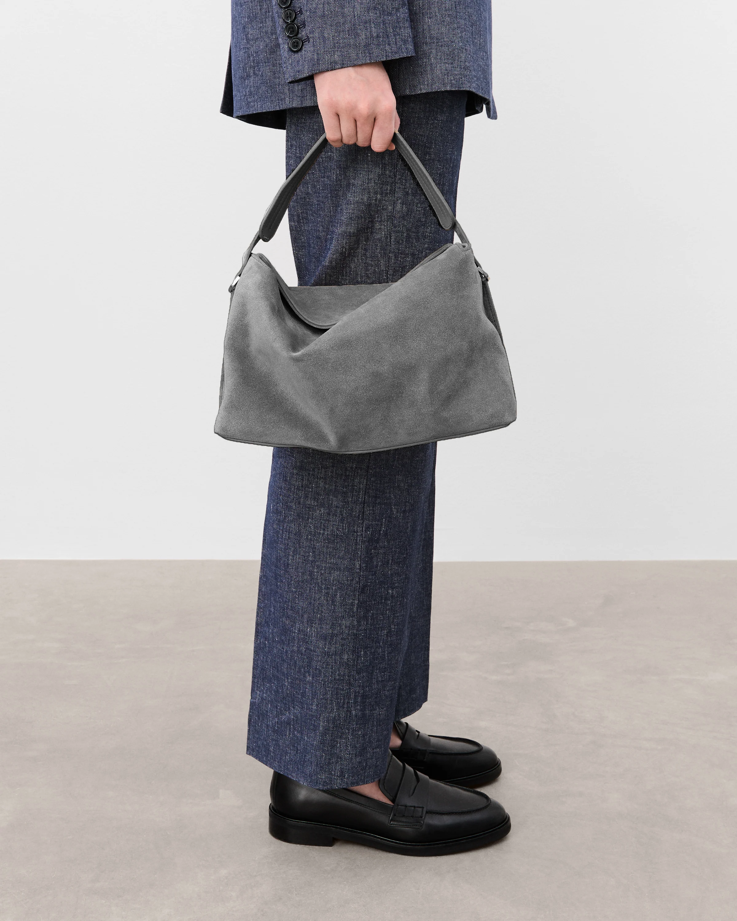 Hera Handbag Suede Grey - Image 3