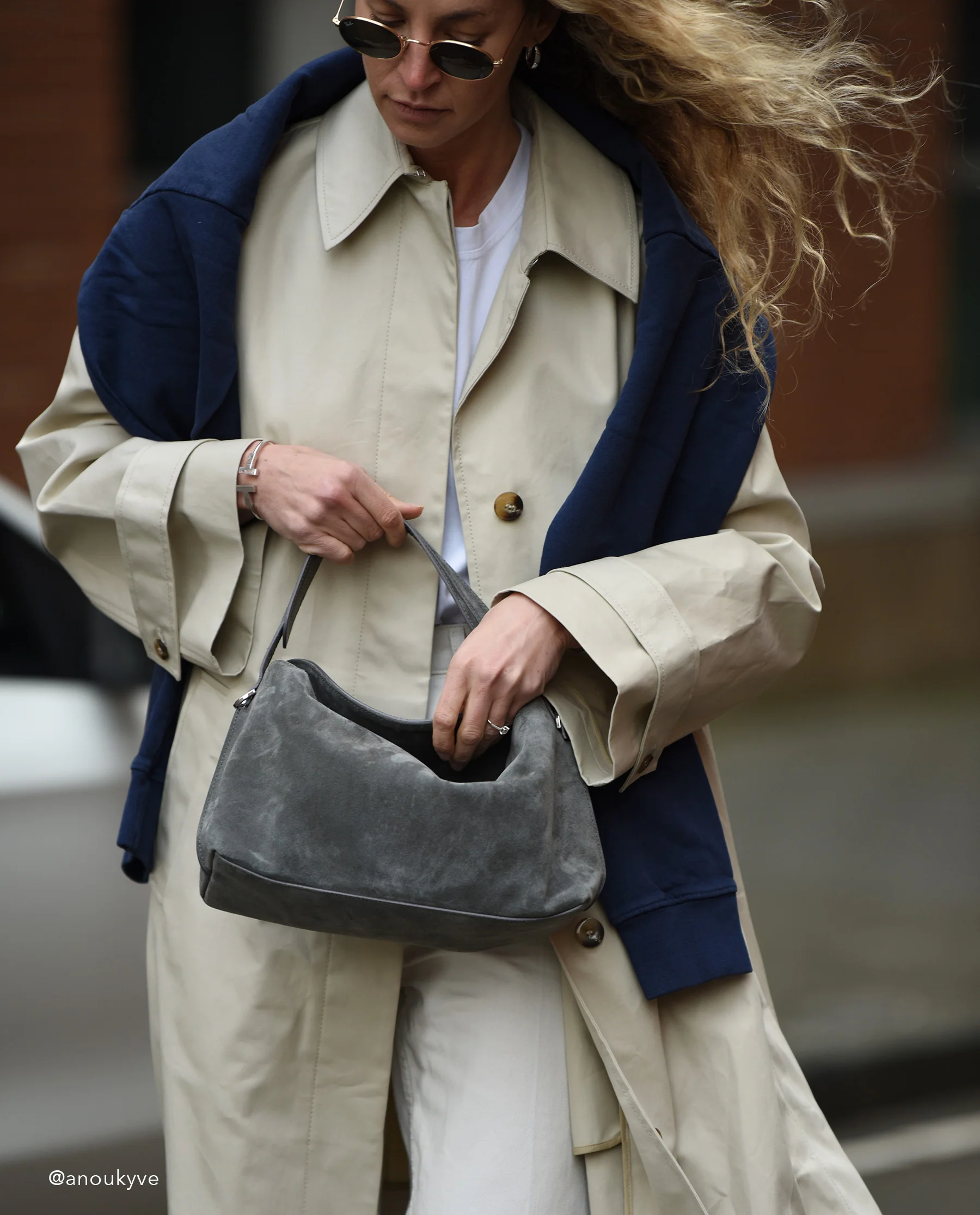 Hera Handbag Suede Grey - Image 7