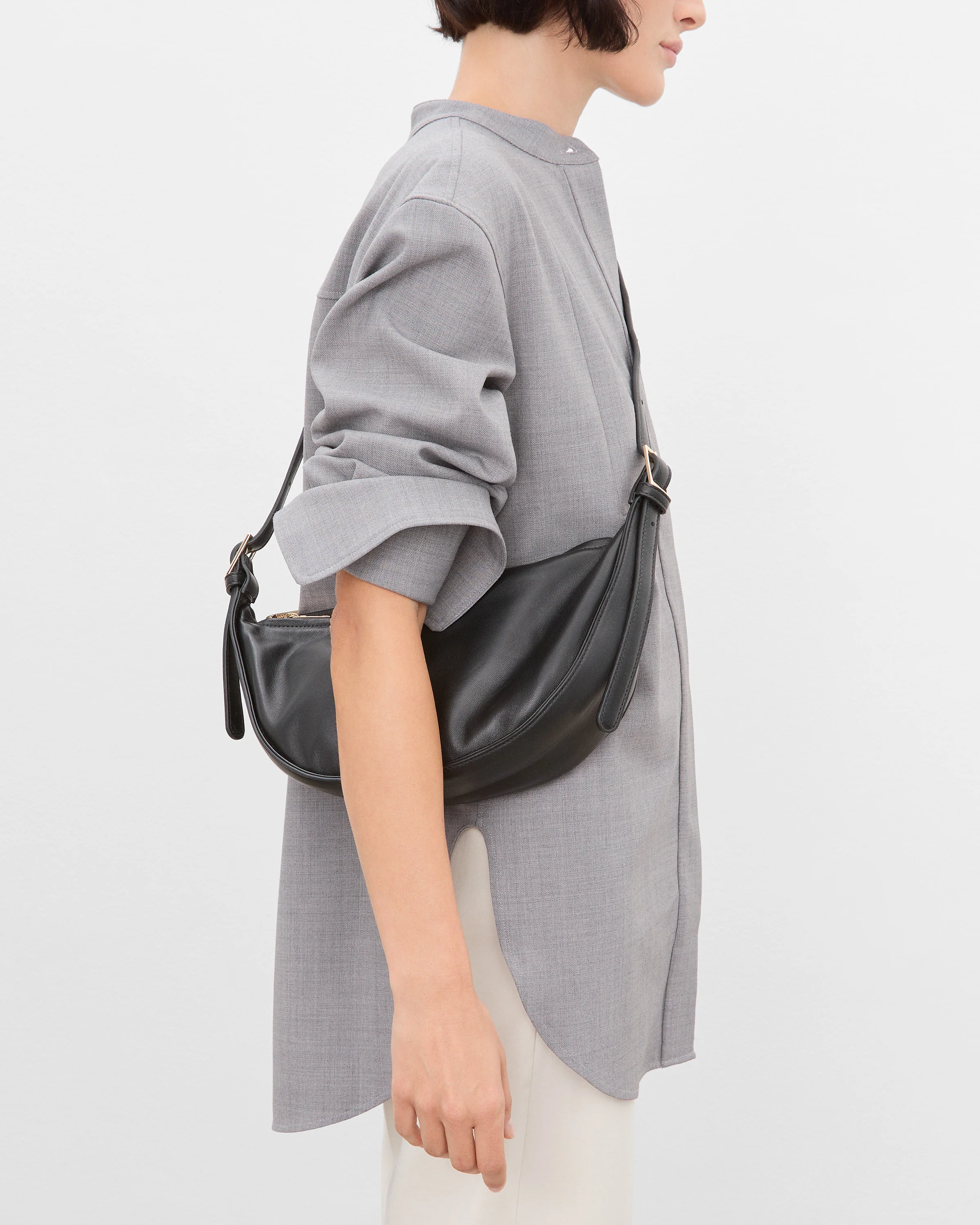Irma Shoulder Bag Leather Black - Image 3