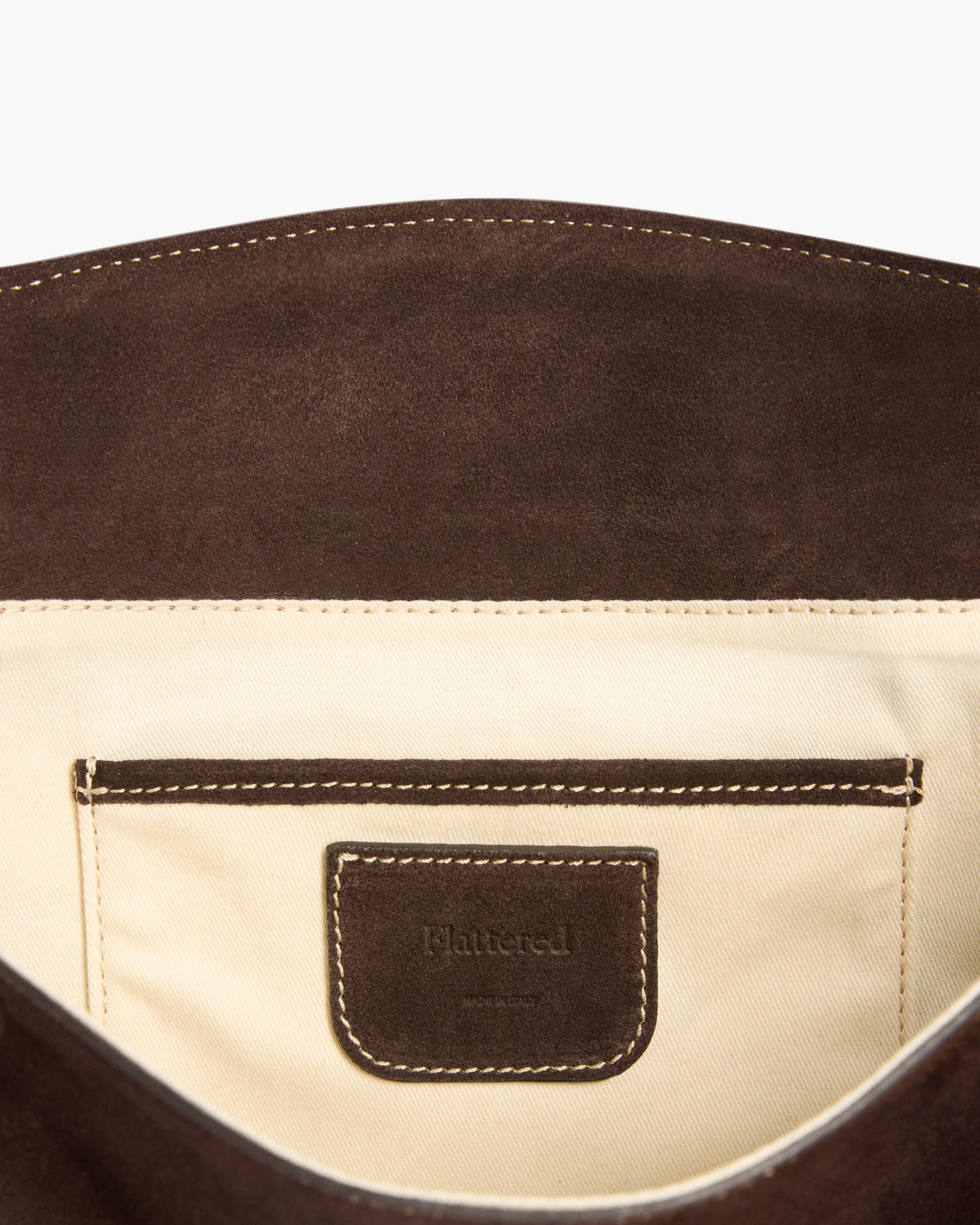 Ivy Cross Shoulder Bag Suede Chocolate - Image 5