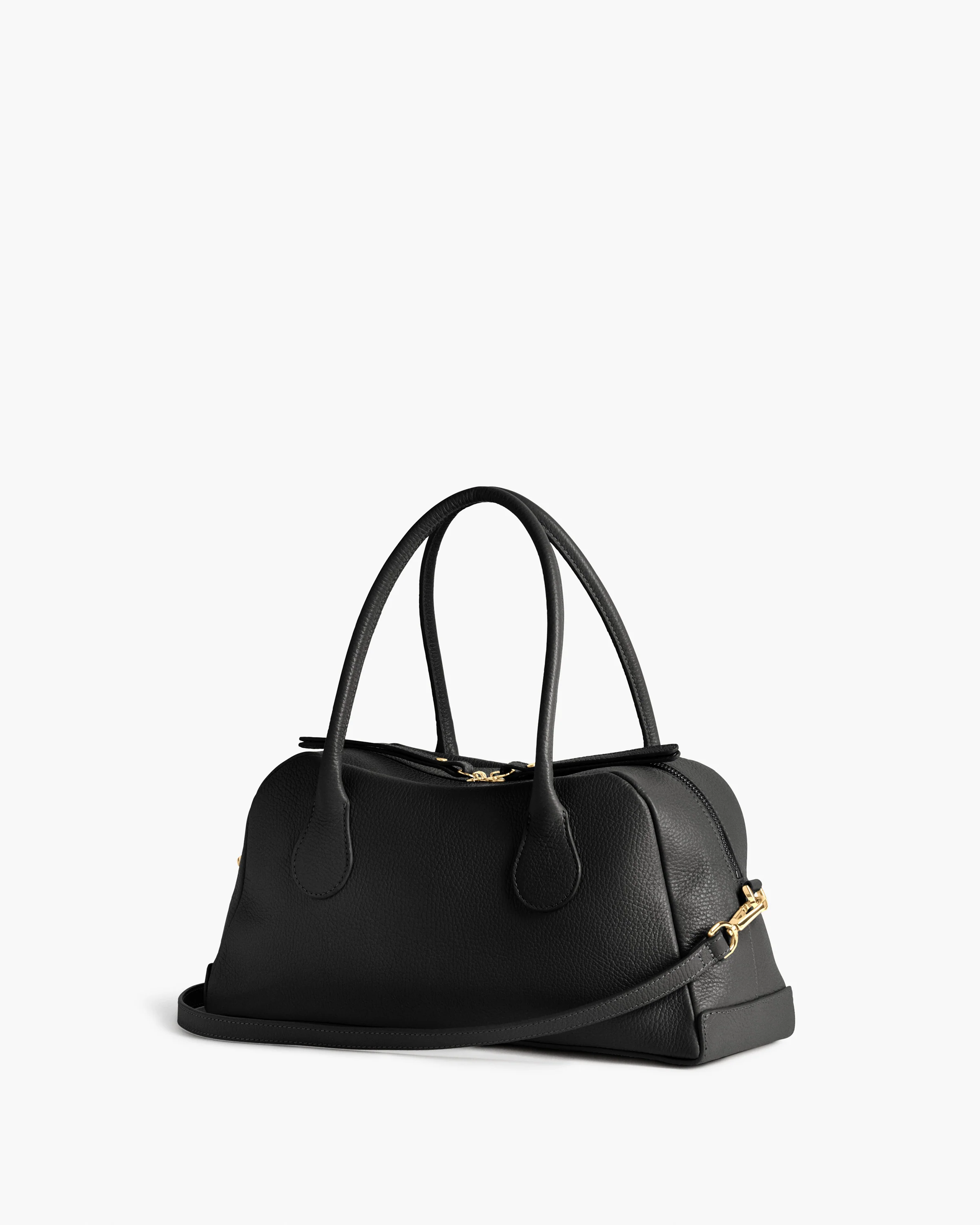 Leia Shoulder Bag Grained Leather Black - Image 3