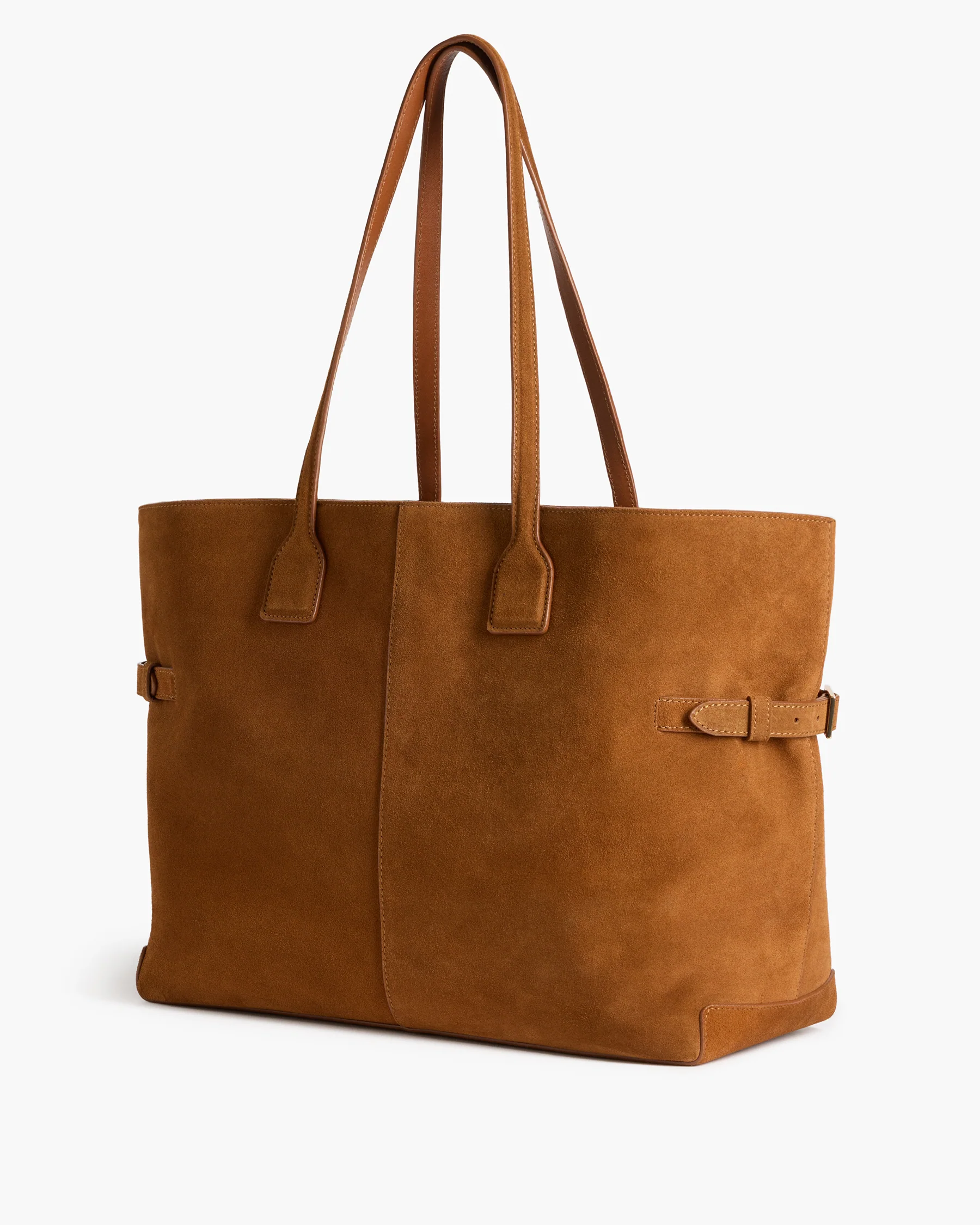 Lesley Tote Bag Suede Bourbon - Image 3
