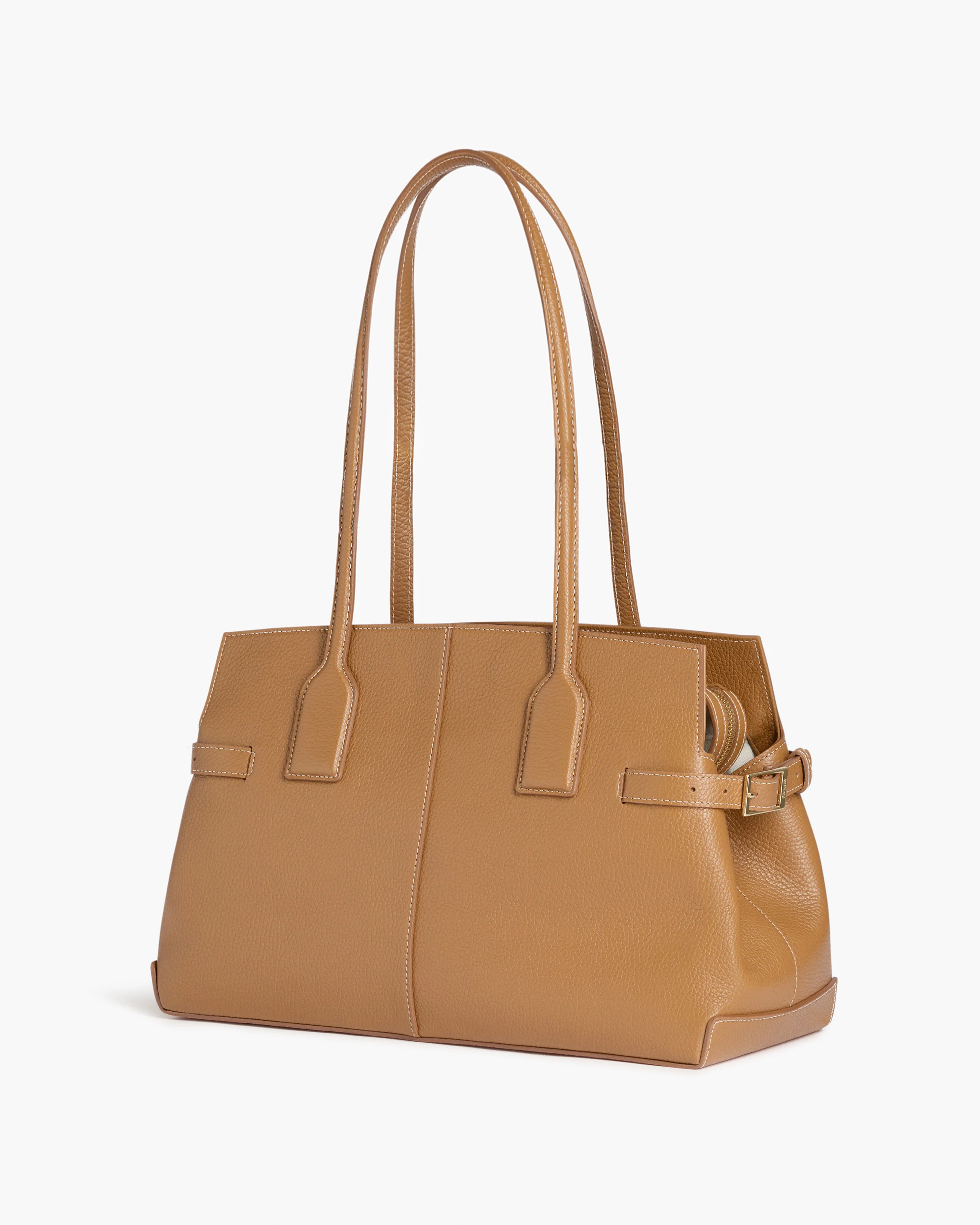 Lisa Bowler Bag Grained Leather Cognac - Image 3