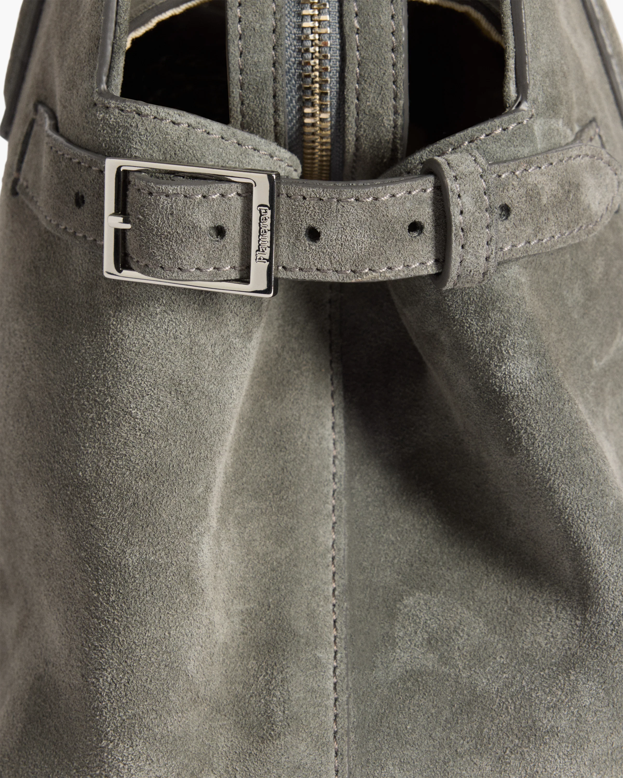 Lisa Bowler Bag Suede Stone Grey - Image 4