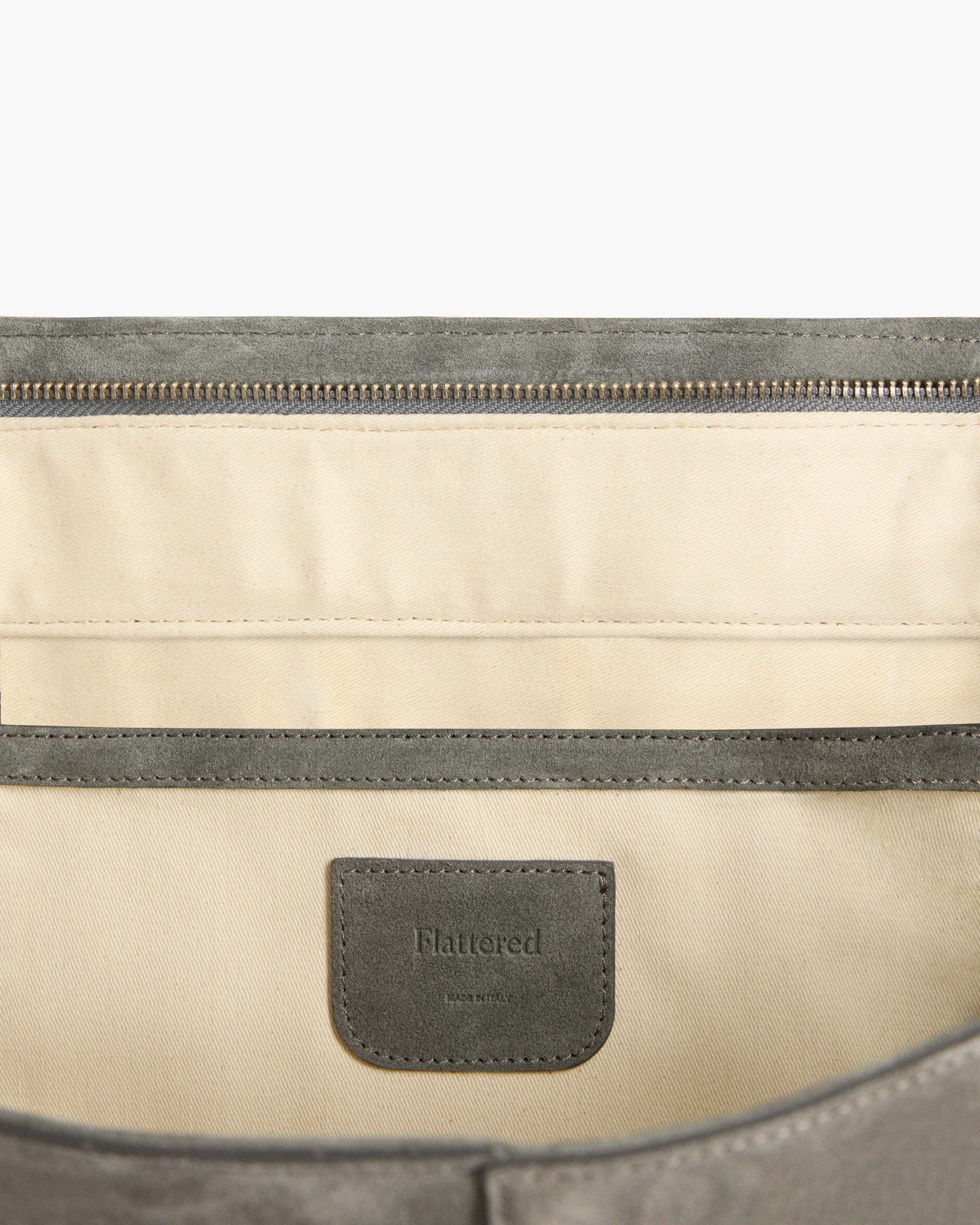 Lisa Bowler Bag Suede Stone Grey - Image 5