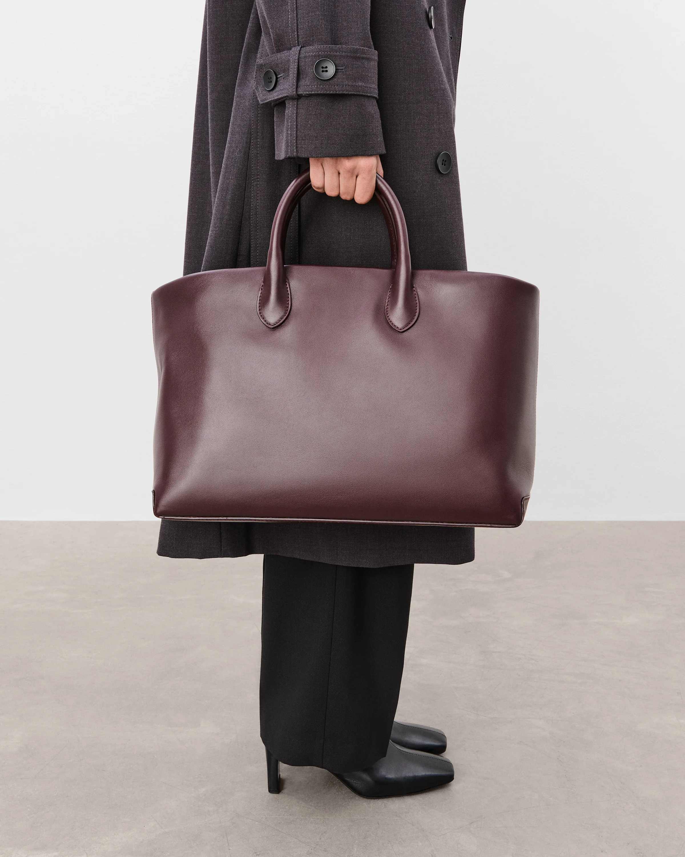 Lola Tote Leather Burgundy - Image 3
