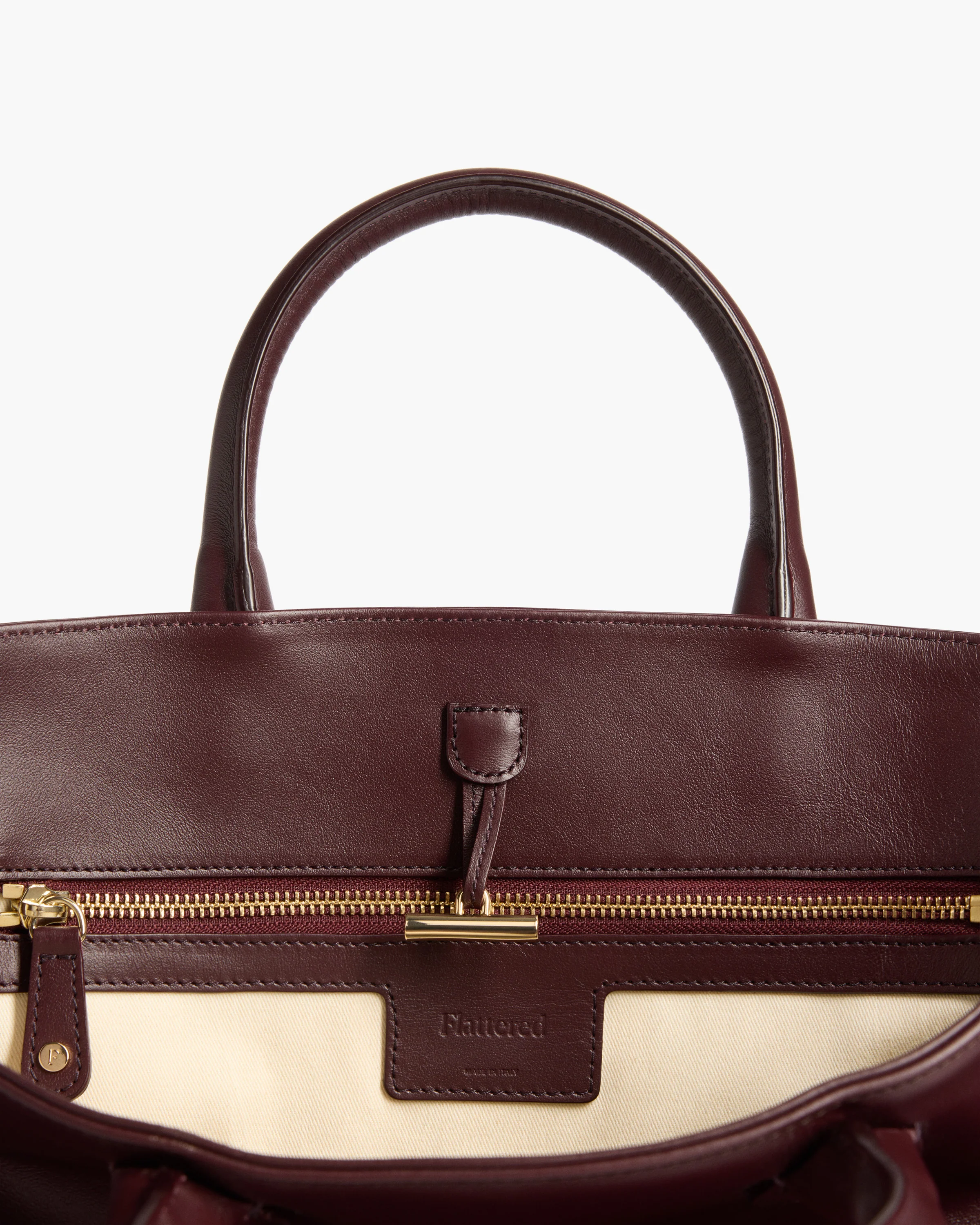 Lola Tote Leather Burgundy - Image 6