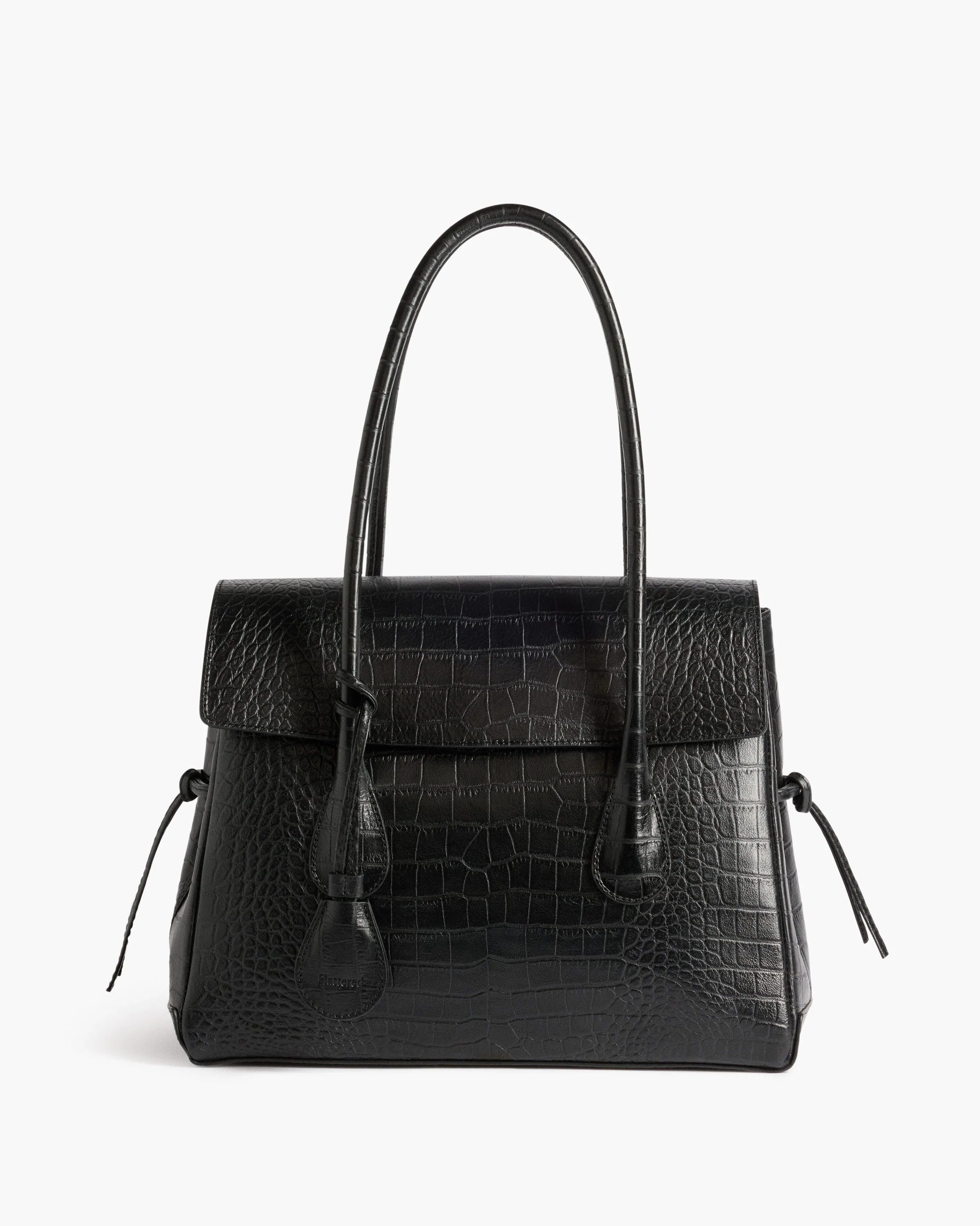 Lydia Tote Bag Leather Black Croco