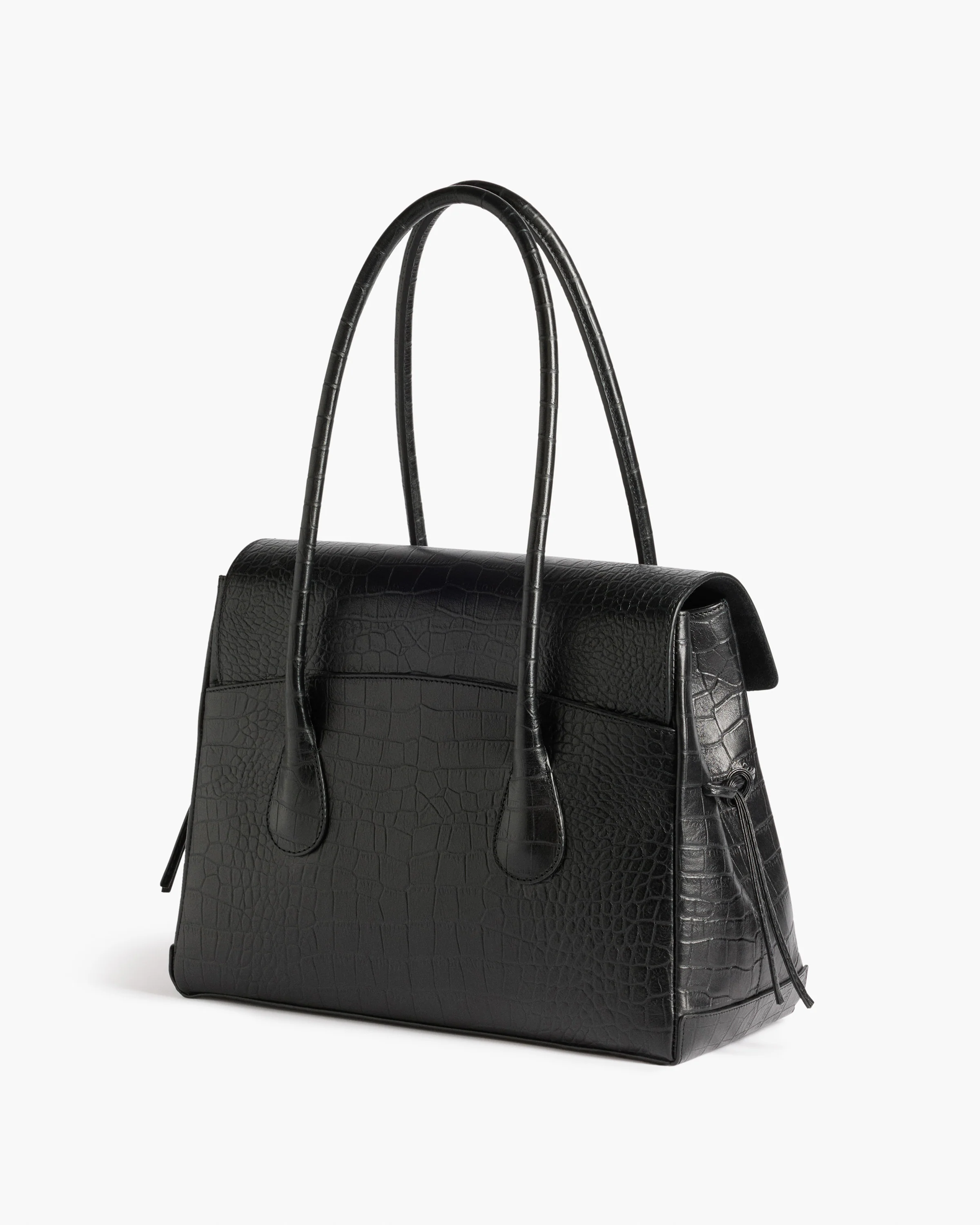 Lydia Tote Bag Leather Black Croco - Image 3