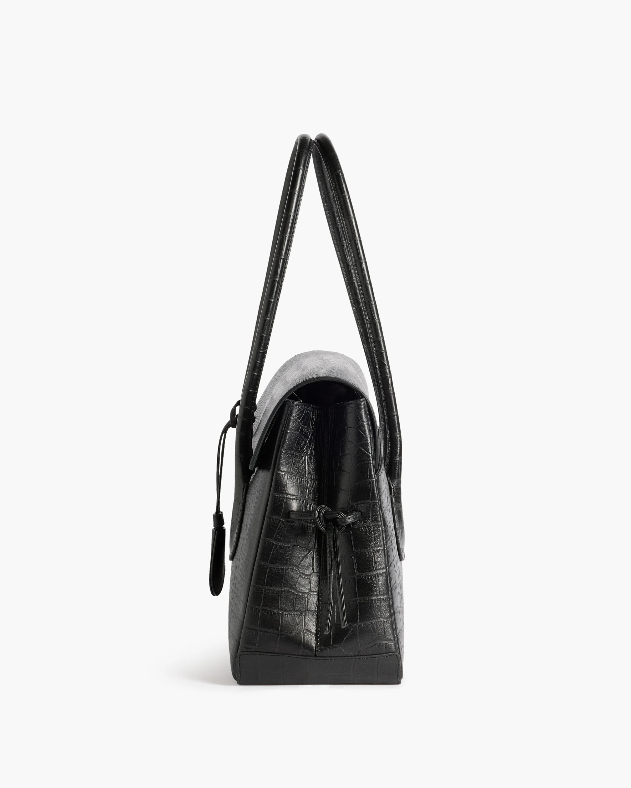 Lydia Tote Bag Leather Black Croco - Image 4