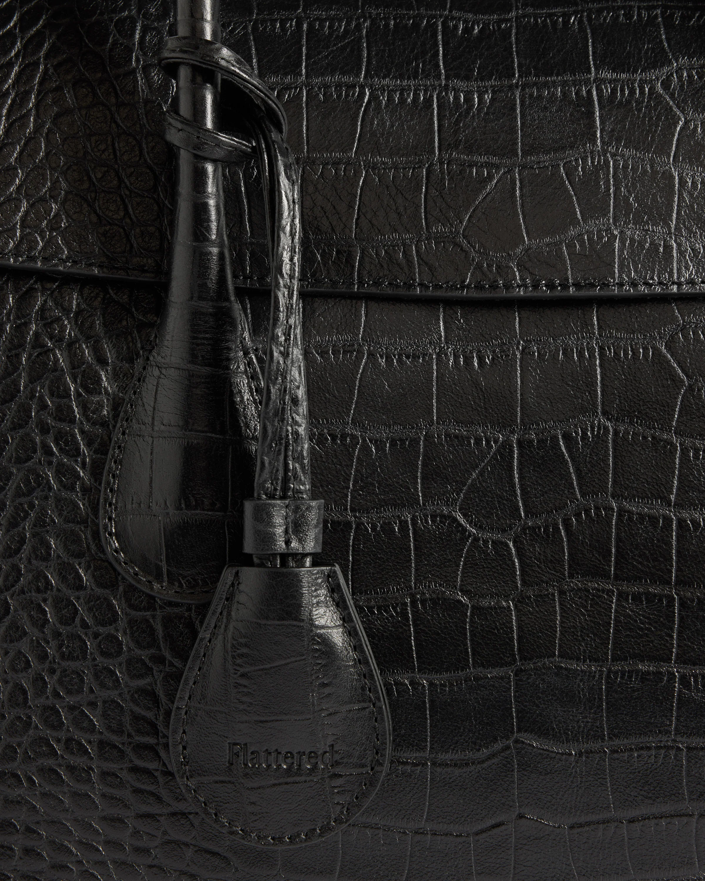 Lydia Tote Bag Leather Black Croco - Image 6