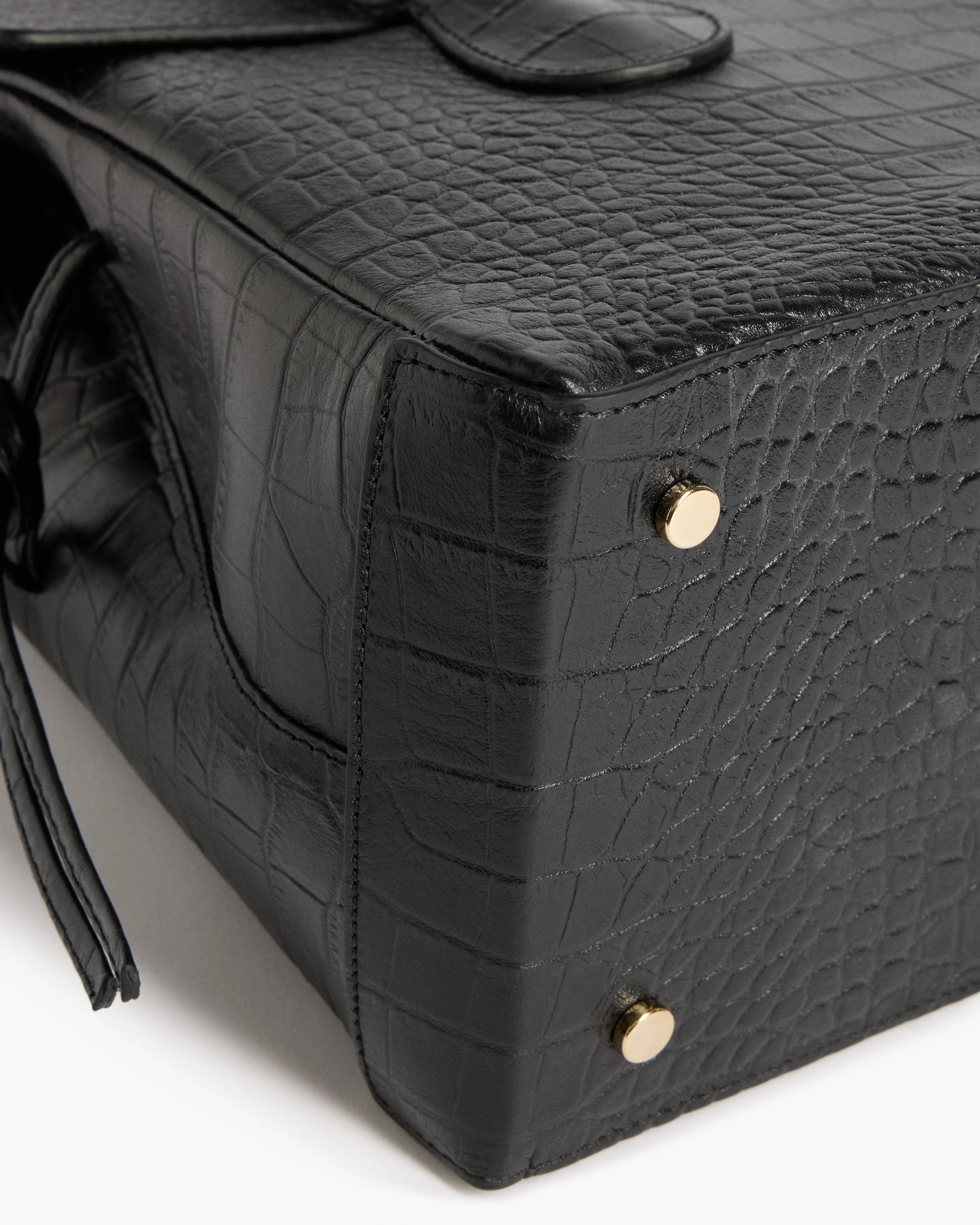 Lydia Tote Bag Leather Black Croco - Image 7