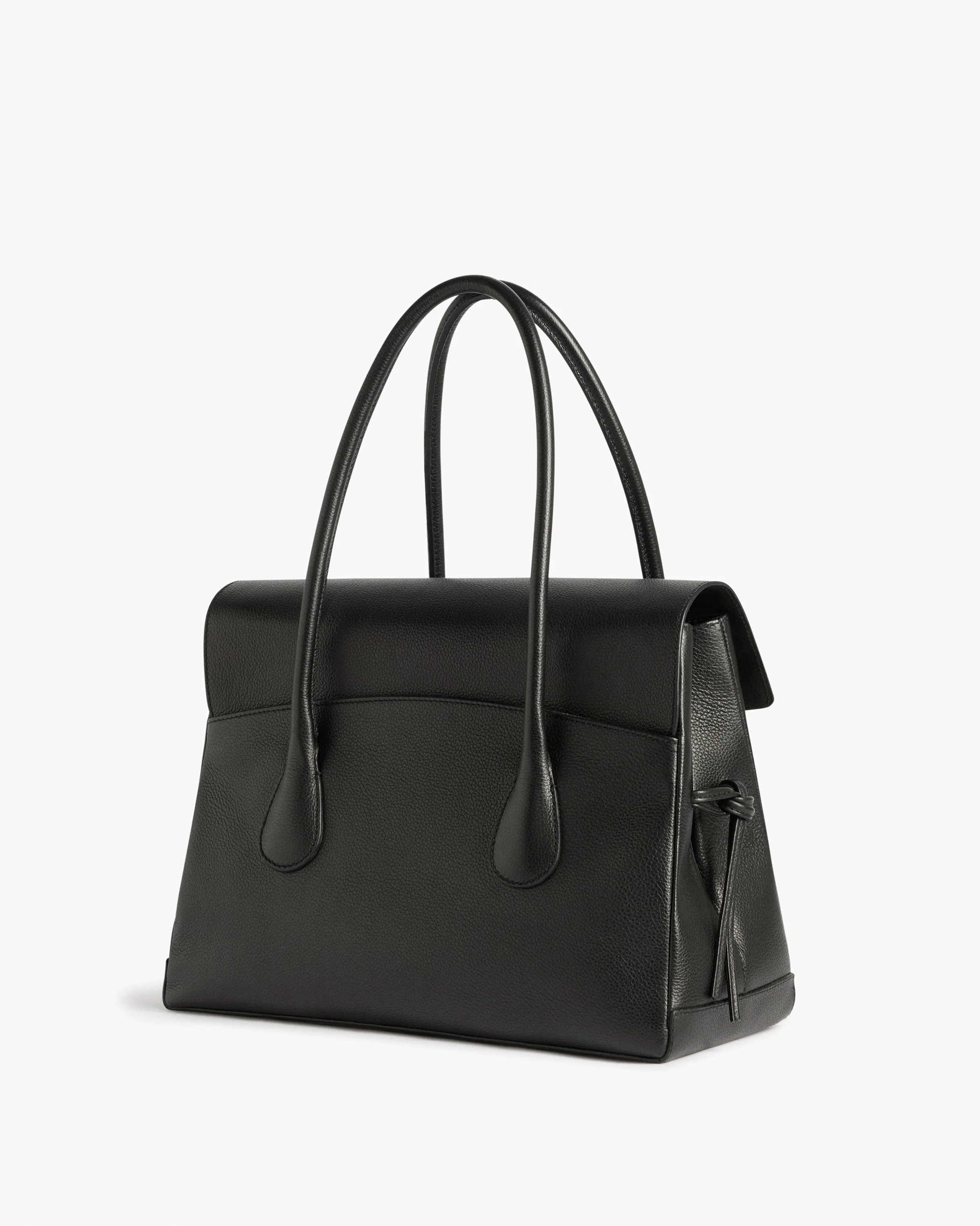 Lydia Tote Bag Grained Leather Black - Image 3
