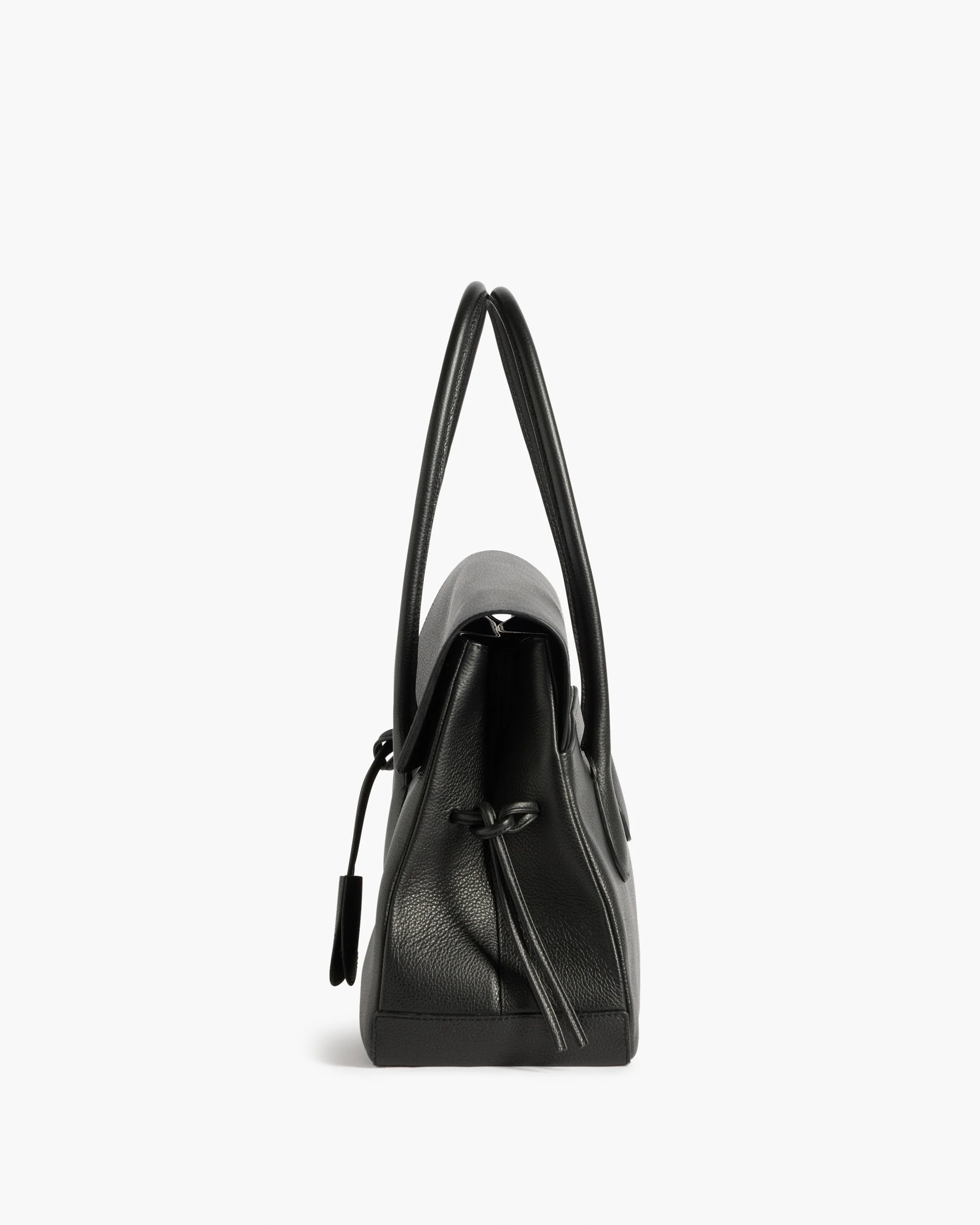 Lydia Tote Bag Grained Leather Black - Image 4