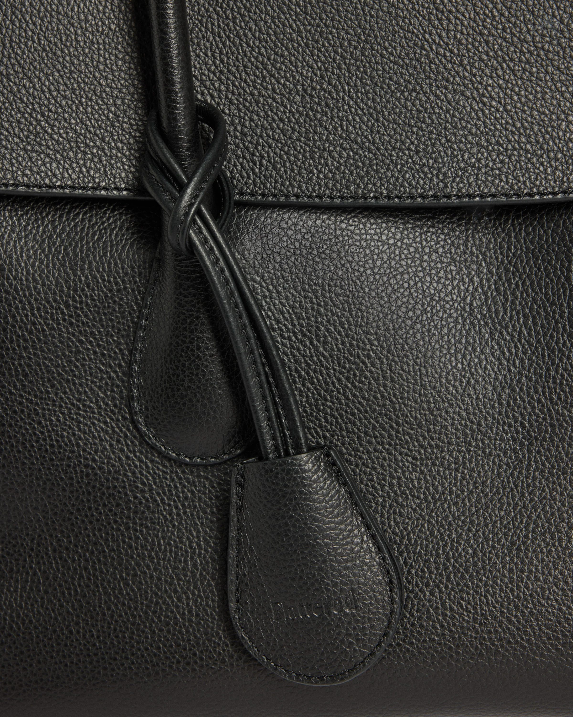 Lydia Tote Bag Grained Leather Black - Image 7
