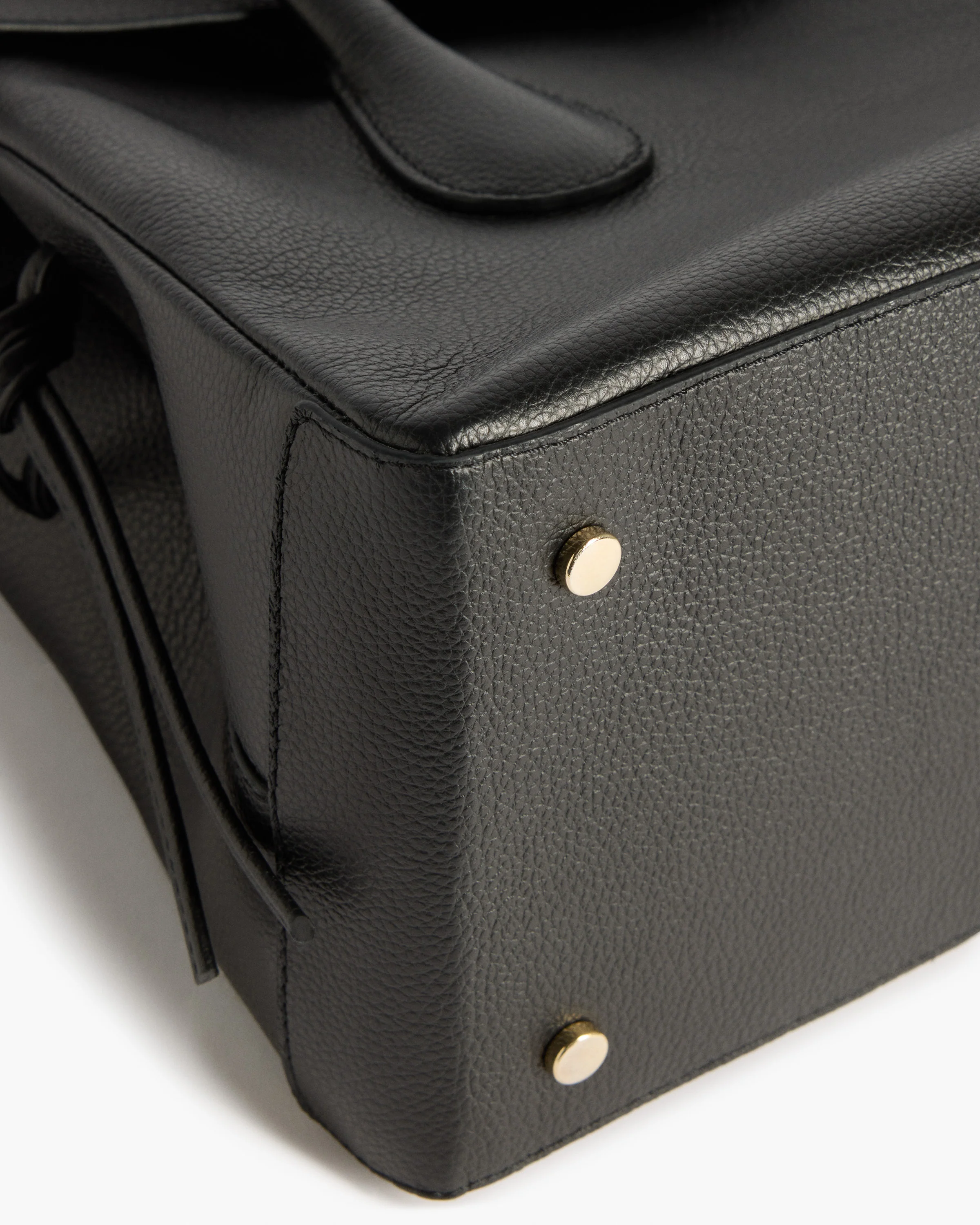 Lydia Tote Bag Grained Leather Black - Image 8