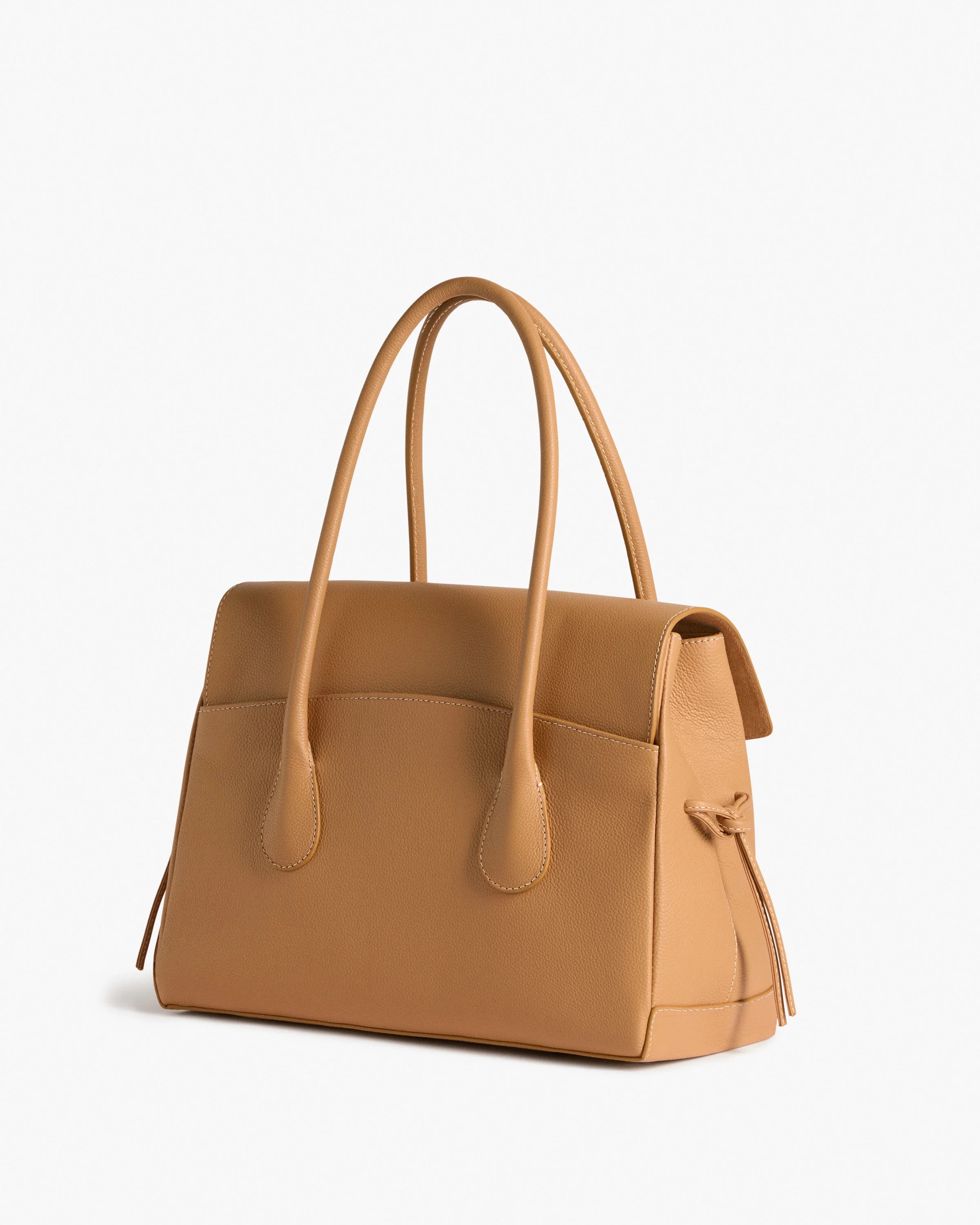 Lydia Tote Bag Grained Leather Cognac - Image 3
