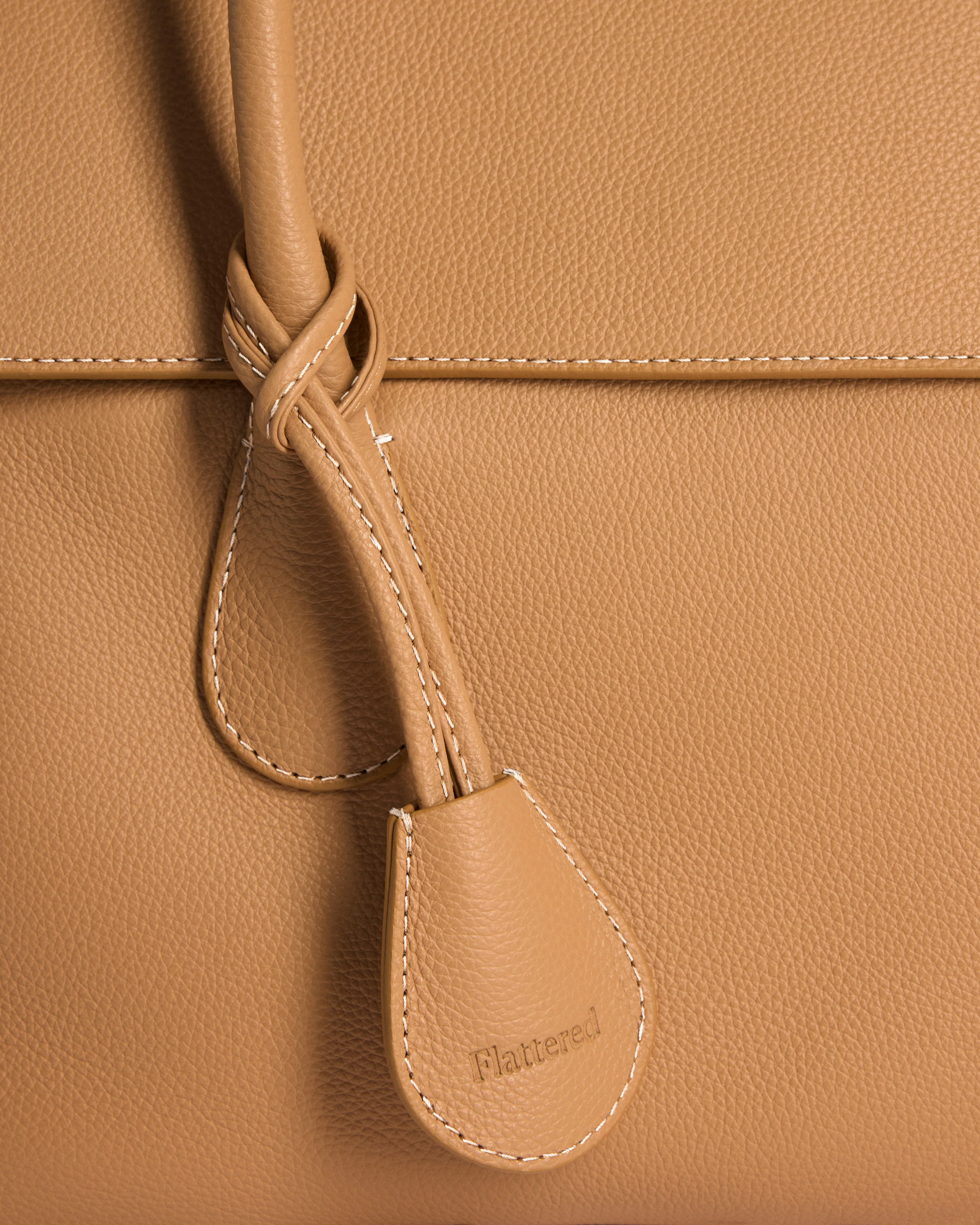 Lydia Tote Bag Grained Leather Cognac - Image 5