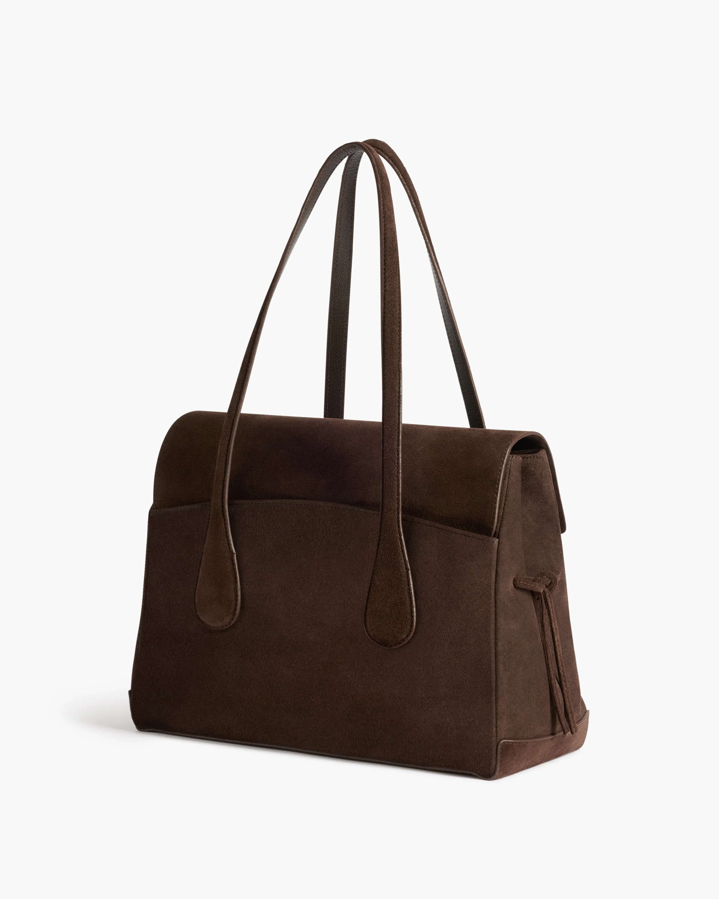 Lydia Tote Bag Suede Chocolate - Image 3