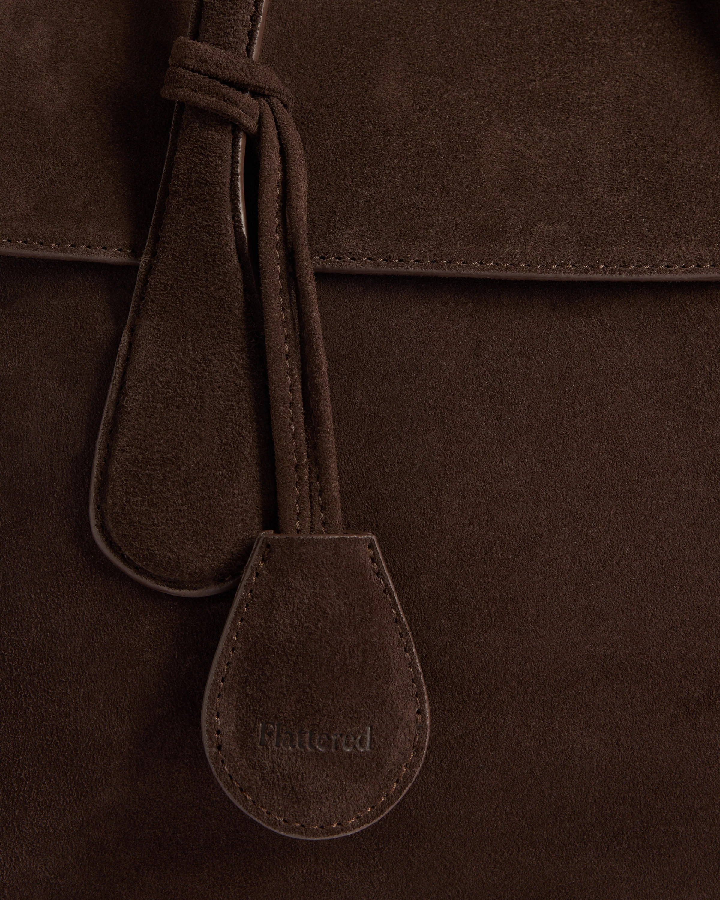 Lydia Tote Bag Suede Chocolate - Image 5