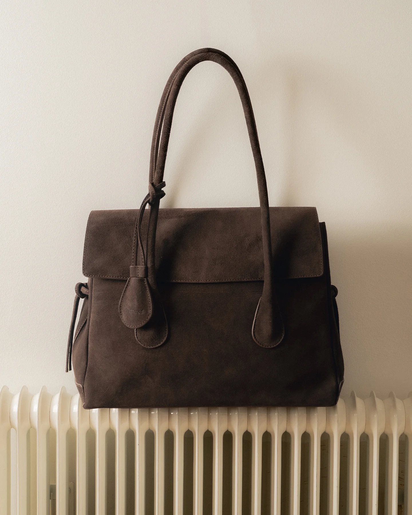 Lydia Tote Bag Suede Chocolate - Image 7