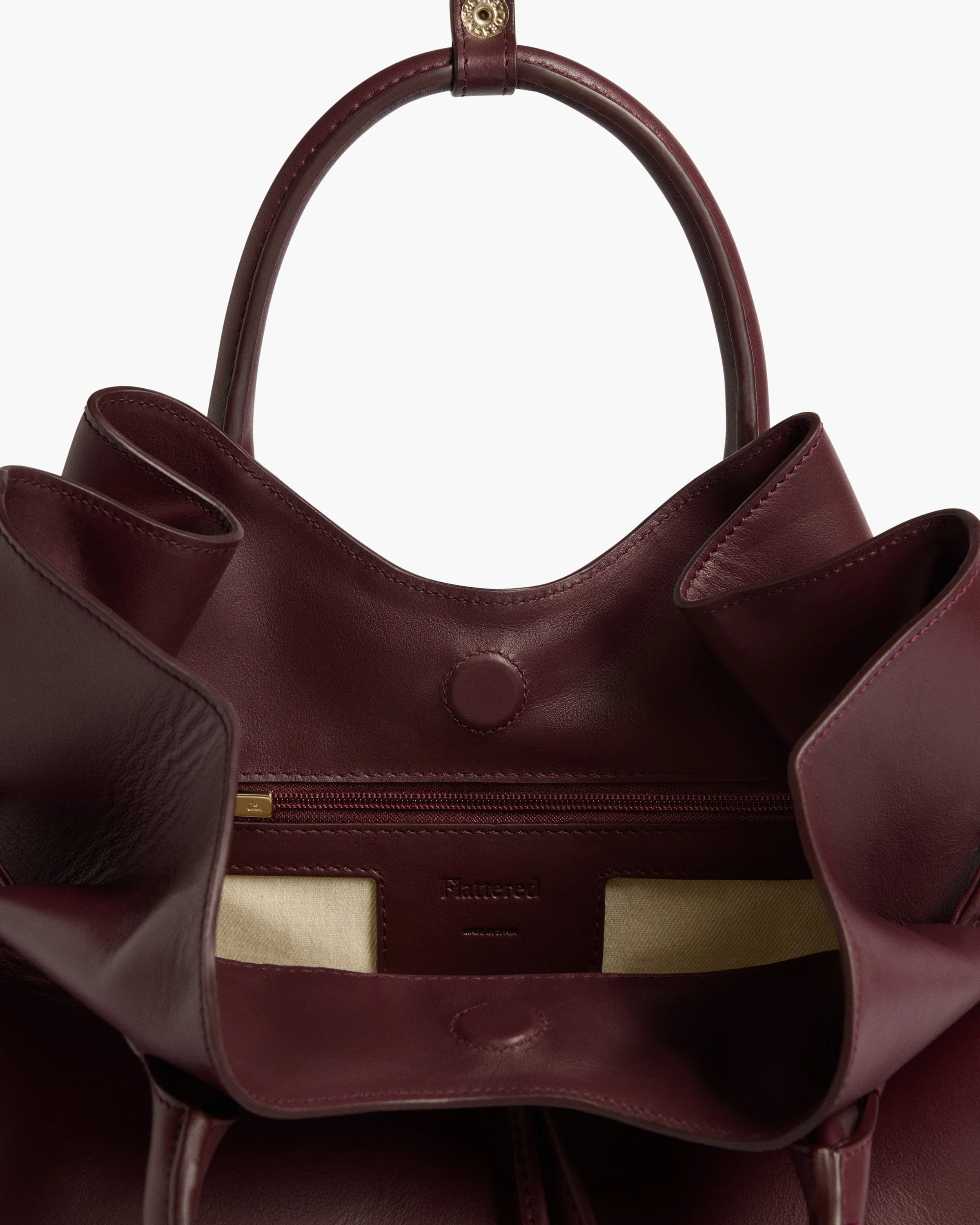Maris Tote Bag Leather Burgundy - Image 6
