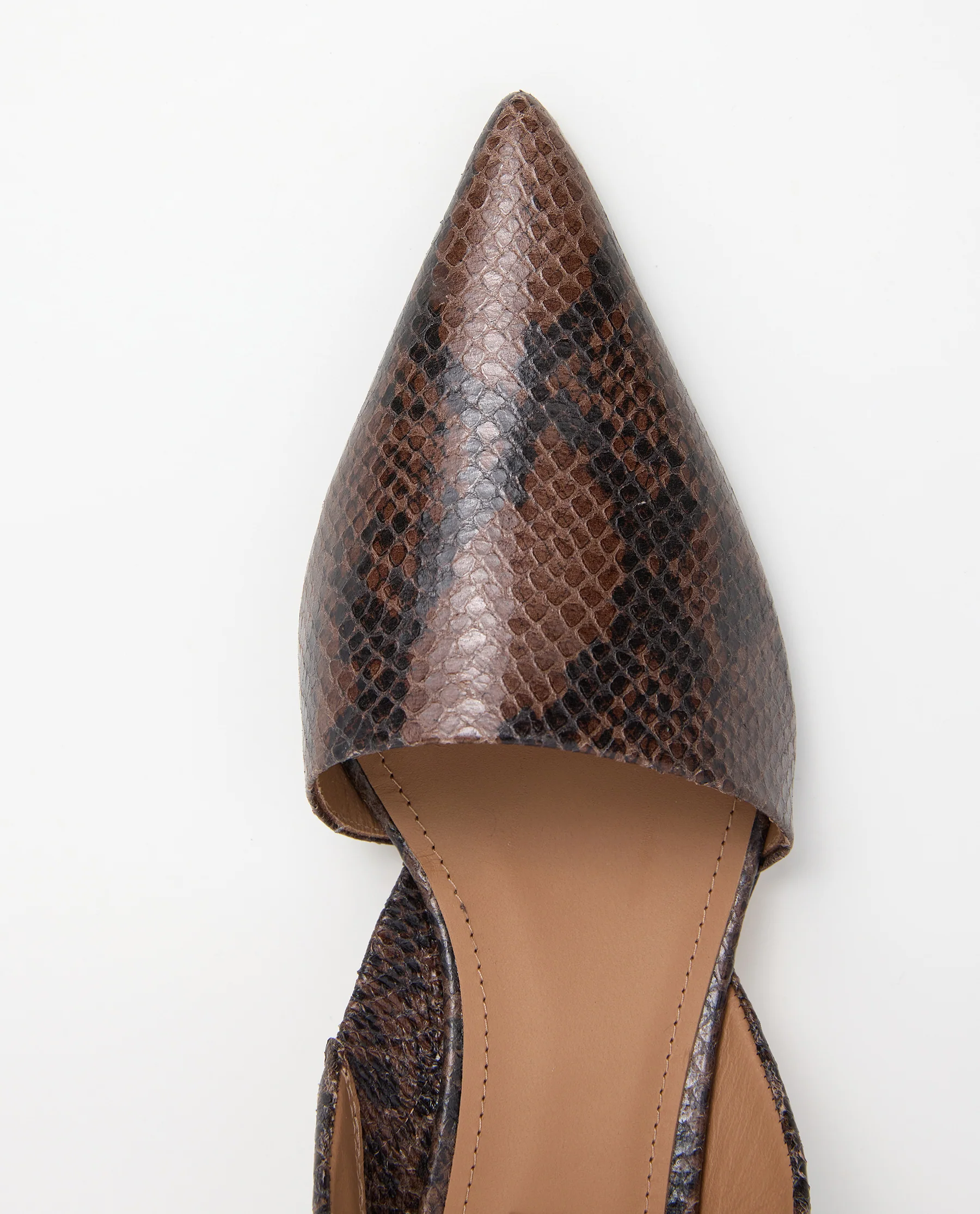 Ninni Leather Chocolate Snake - Image 9