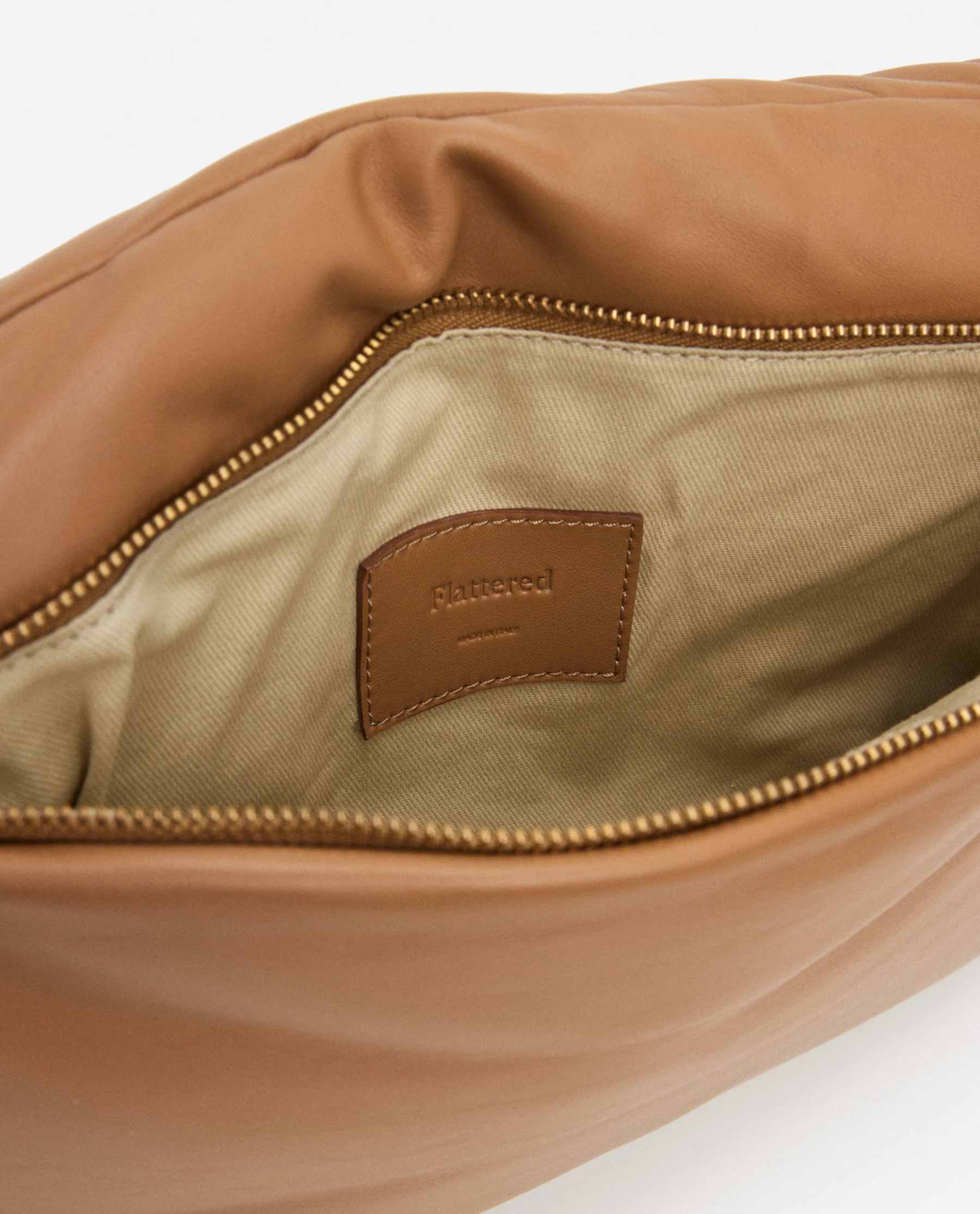 Pia Pillow Clutch Leather Camel - Image 4