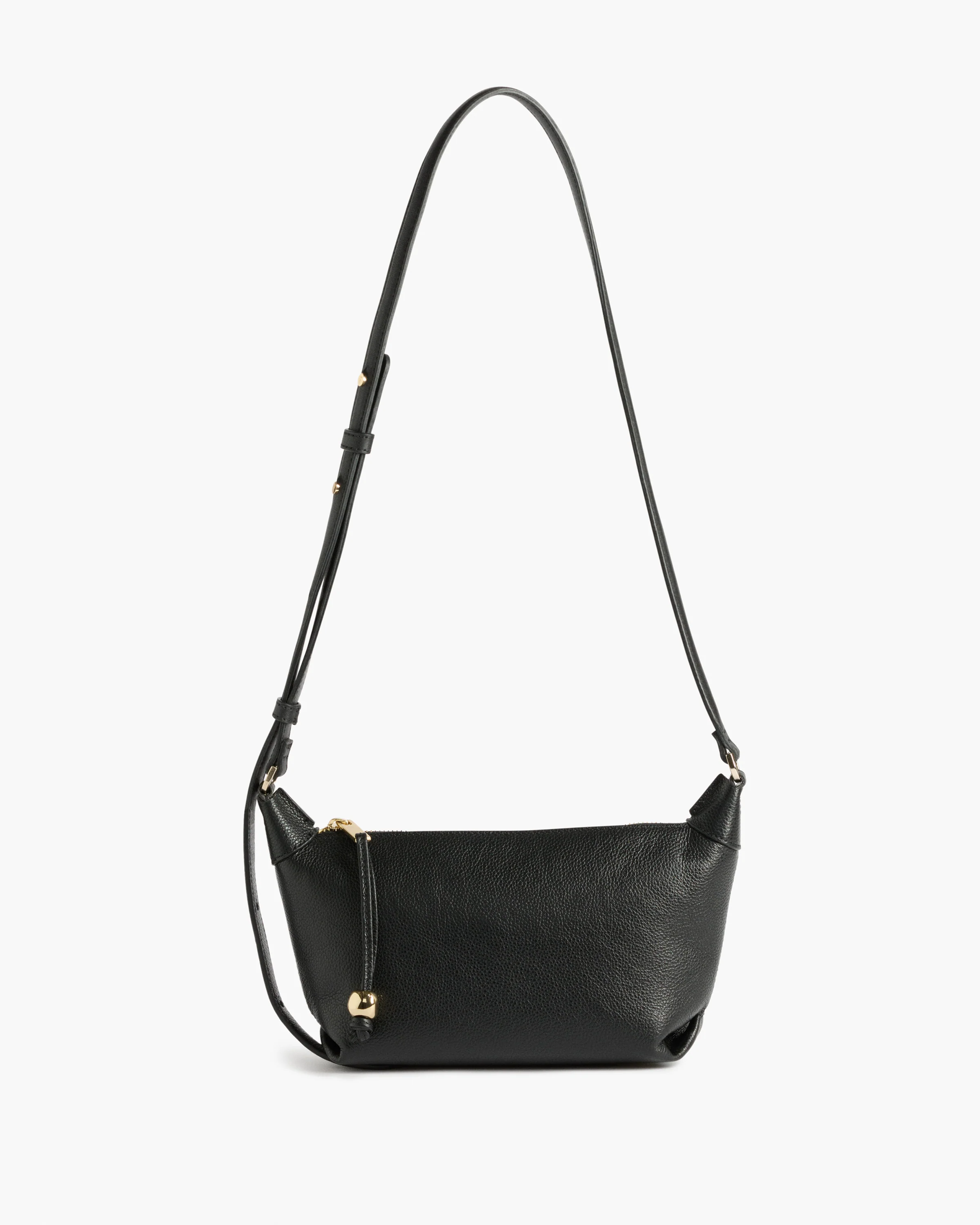 Ru Crossbody Bag Grained Leather Black - Image 3