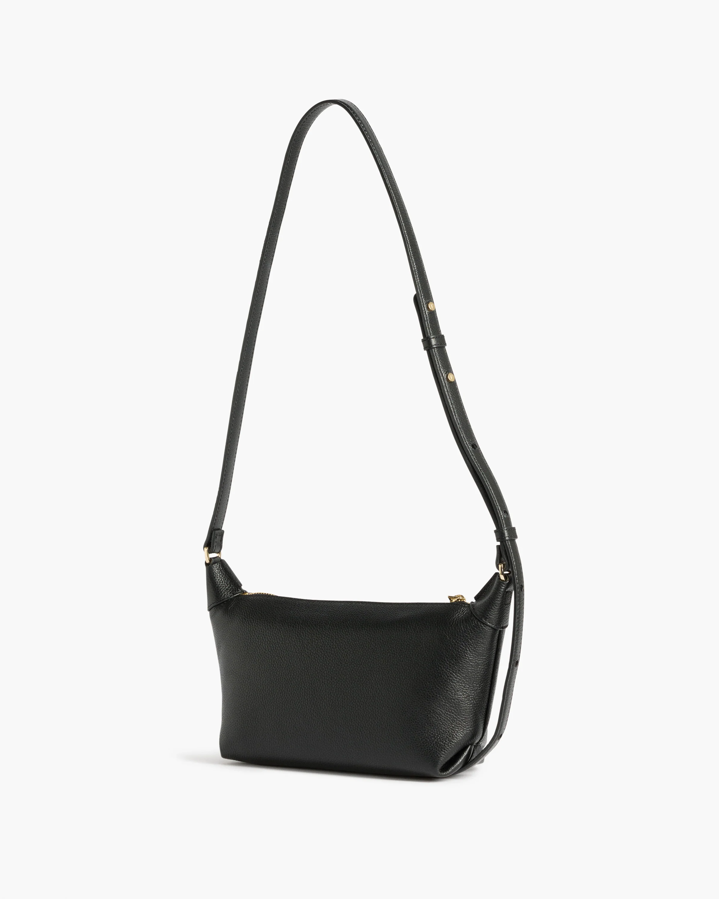 Ru Crossbody Bag Grained Leather Black - Image 4