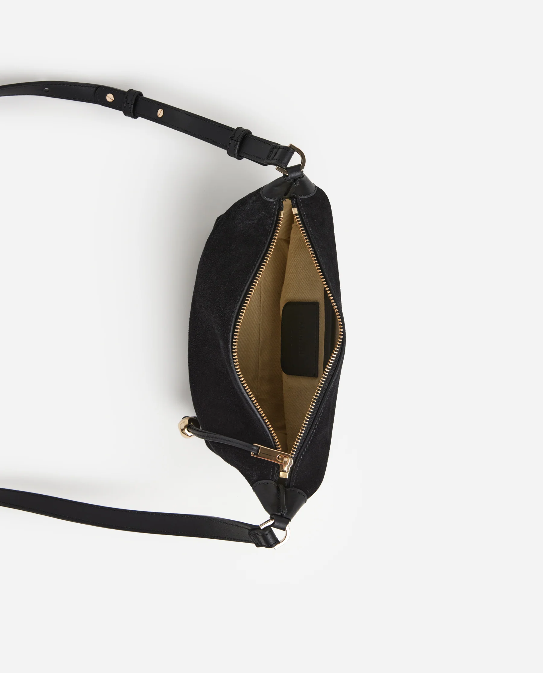 Ru Crossbody Bag Suede Black - Image 5