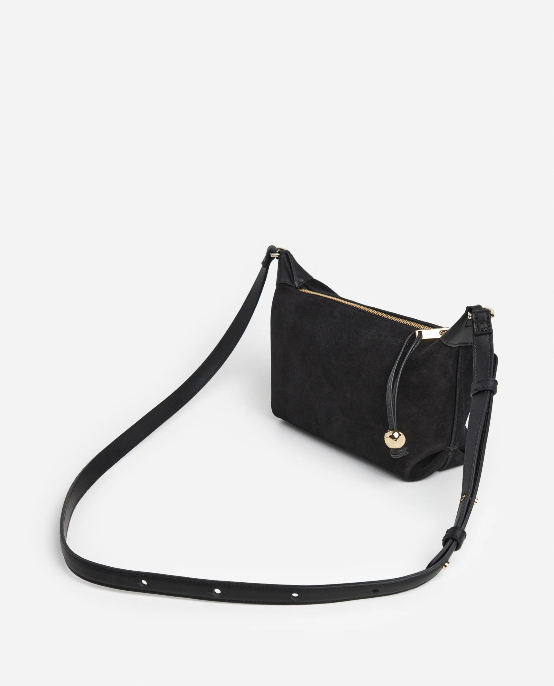 Ru Crossbody Bag Suede Black - Image 6